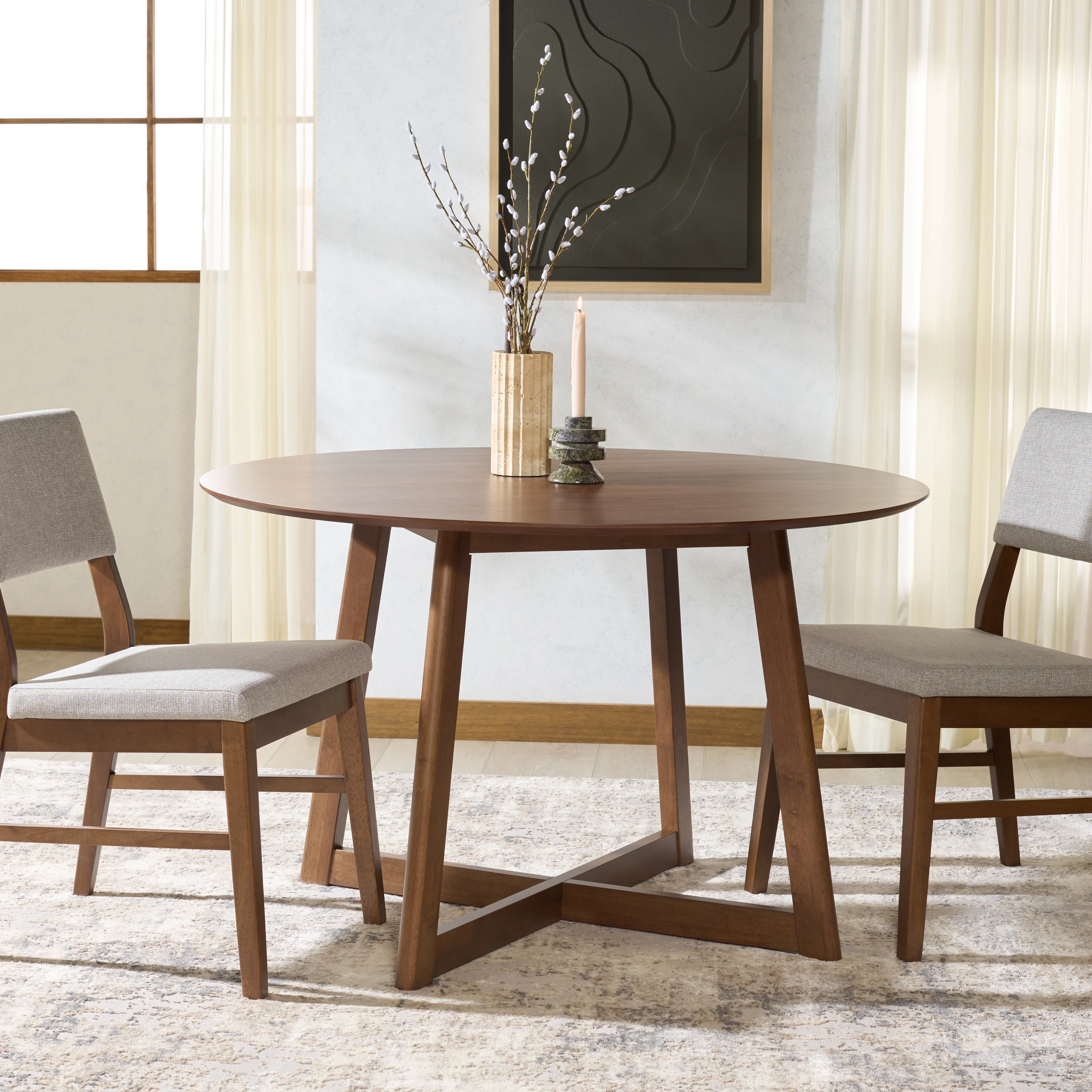 Jessbrina Round Wood Dining Table - Image 8