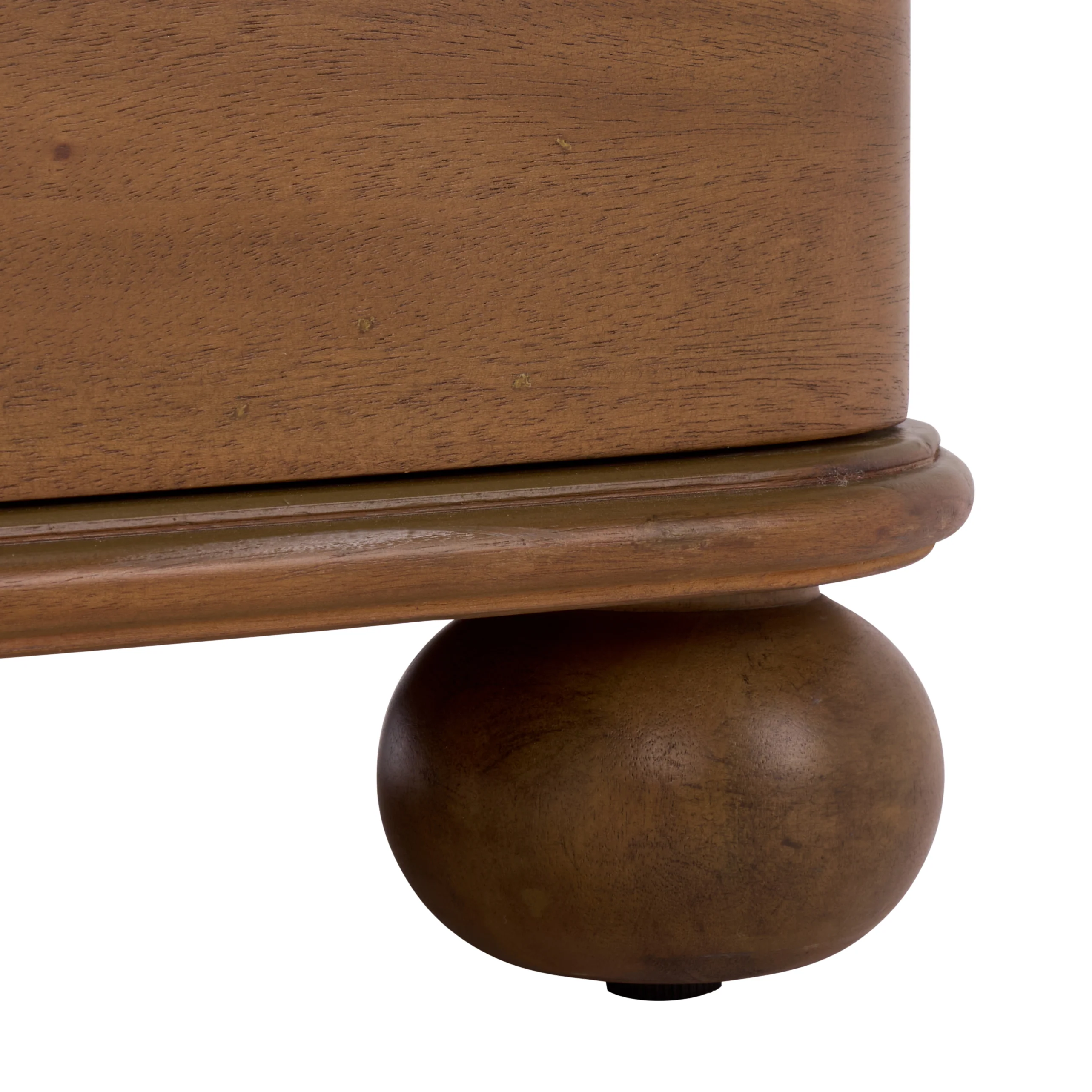 Jessy Wood Bun Foot Nightstand - Image 10