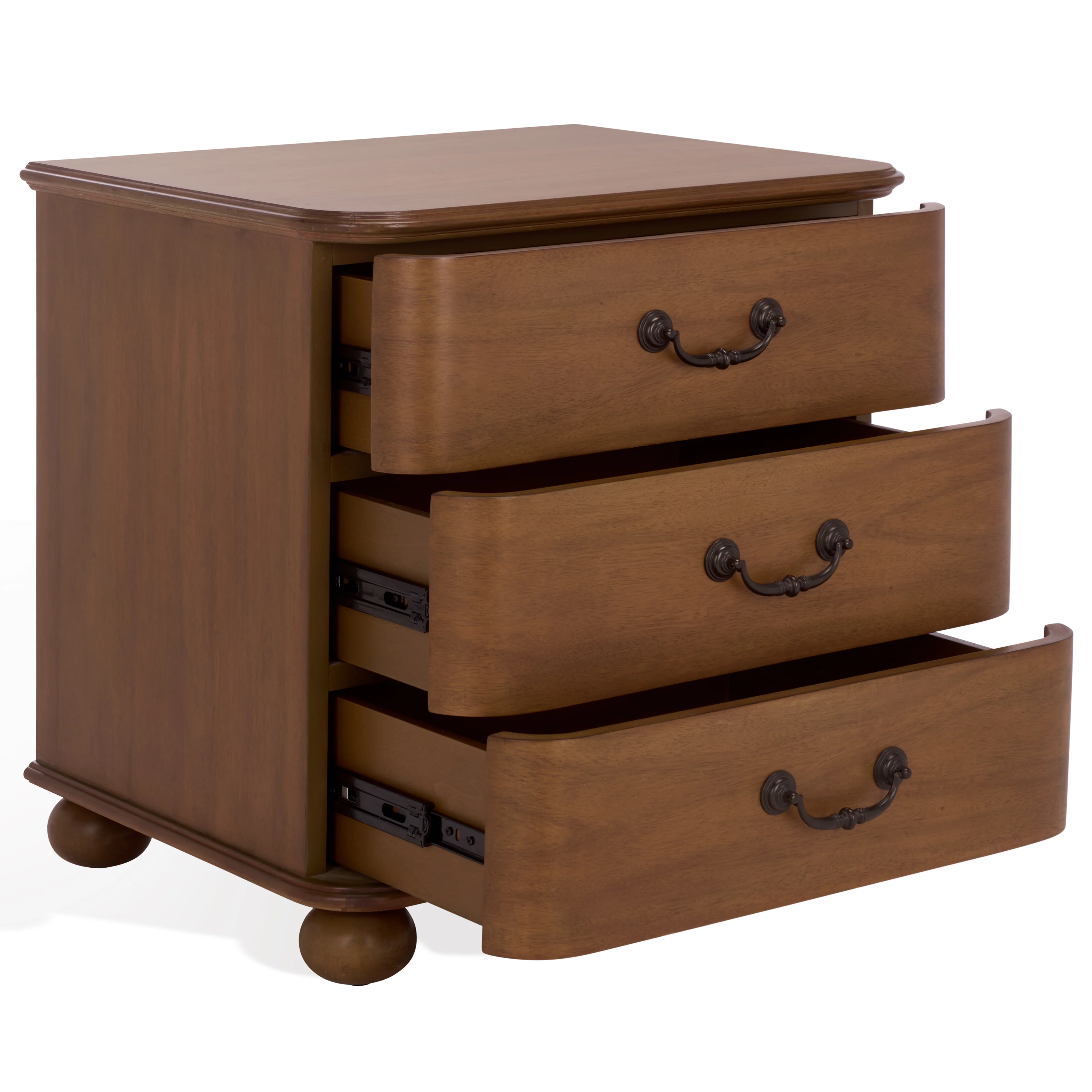 Jessy Wood Bun Foot Nightstand - Image 4