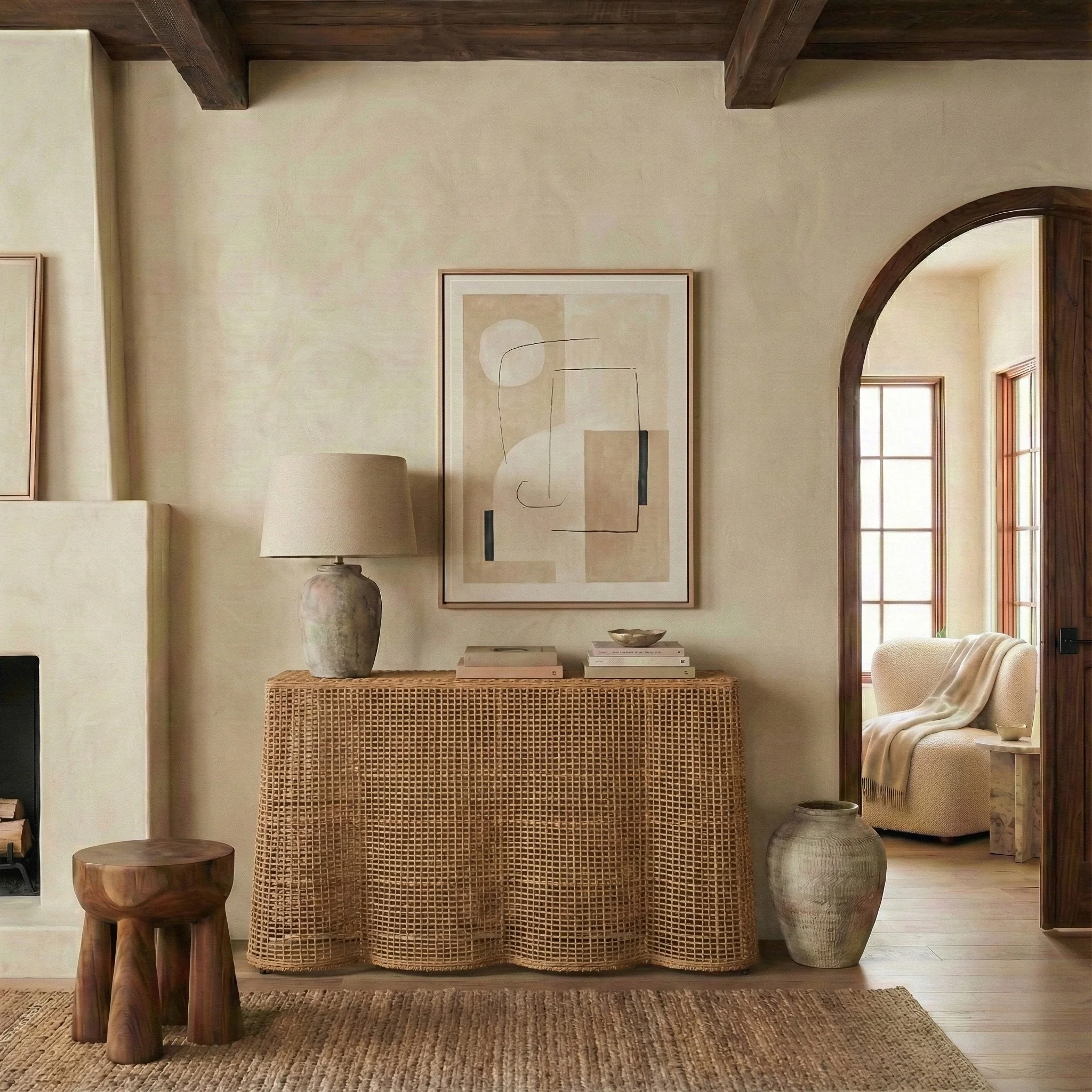 Jilliette Rattan Console Table - Image 3
