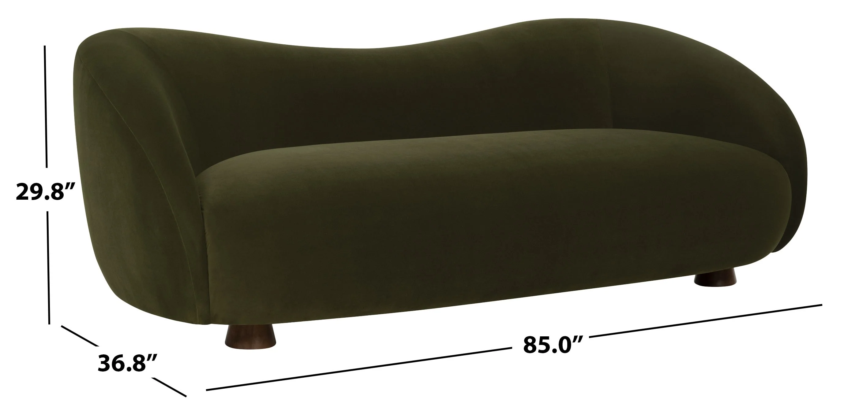 Jocelyne Velvet Sofa - Image 14