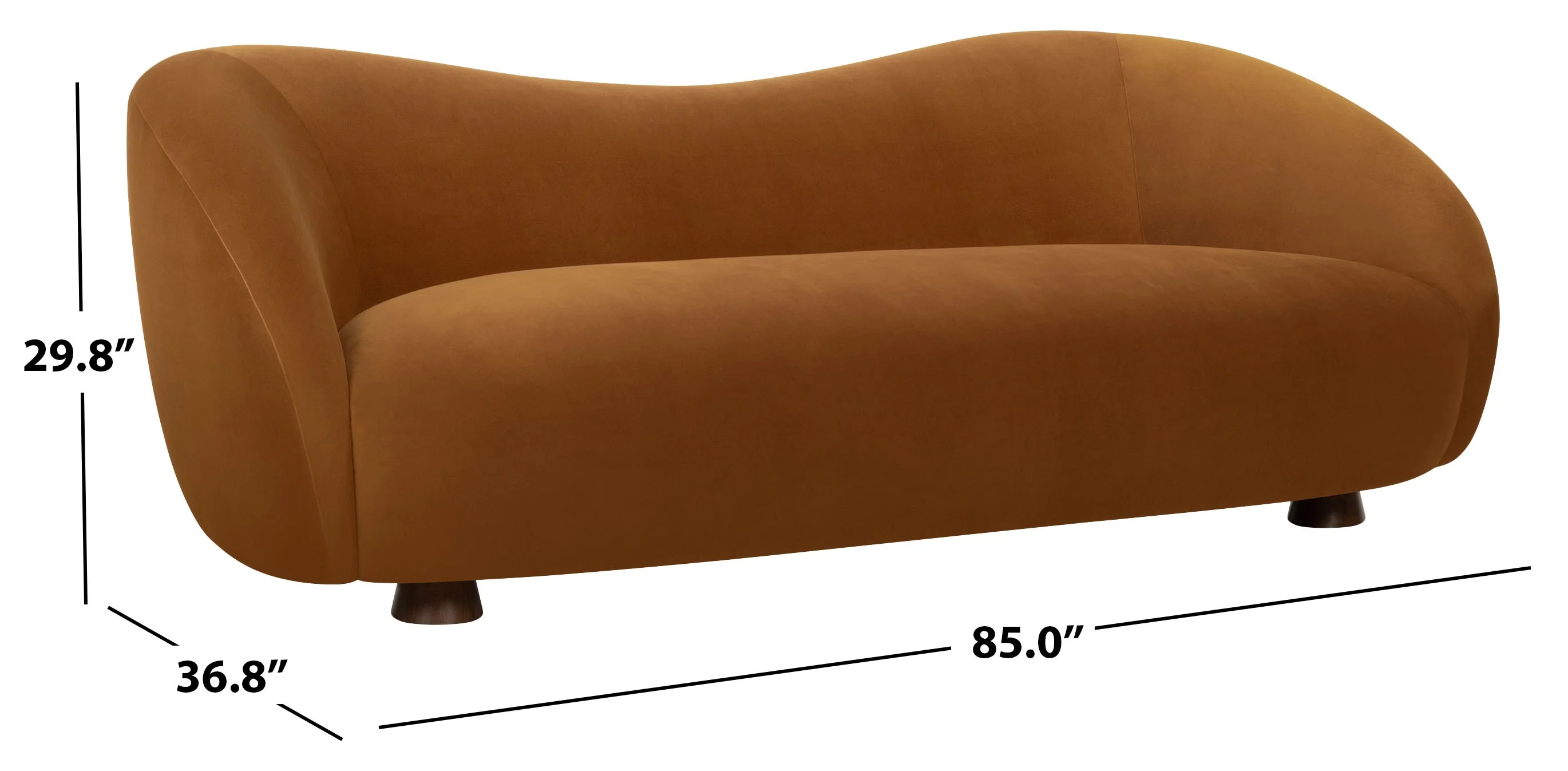 Jocelyne Velvet Sofa - Image 7
