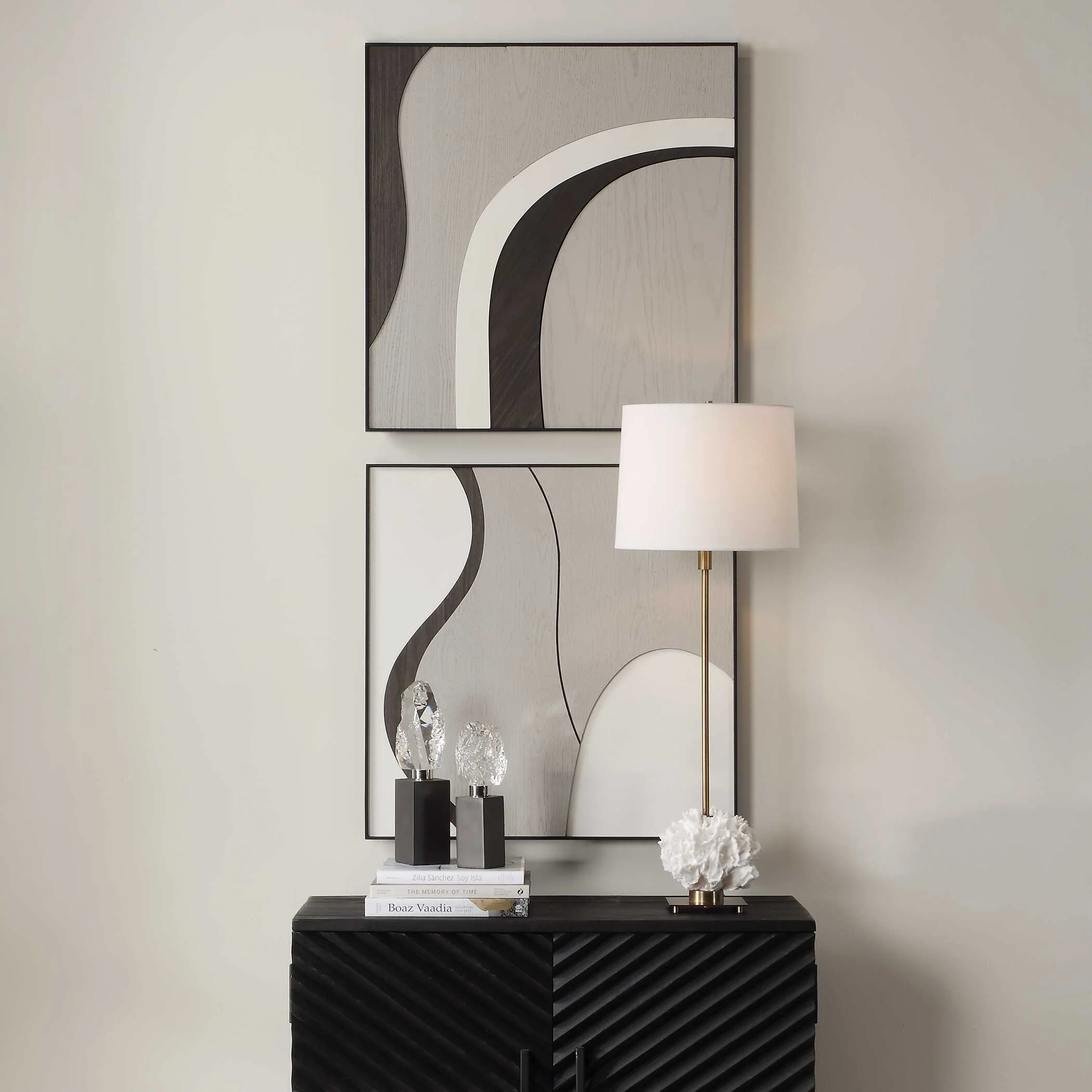 Joel Modern Wood Wall Art - Set of 2 - Image 2