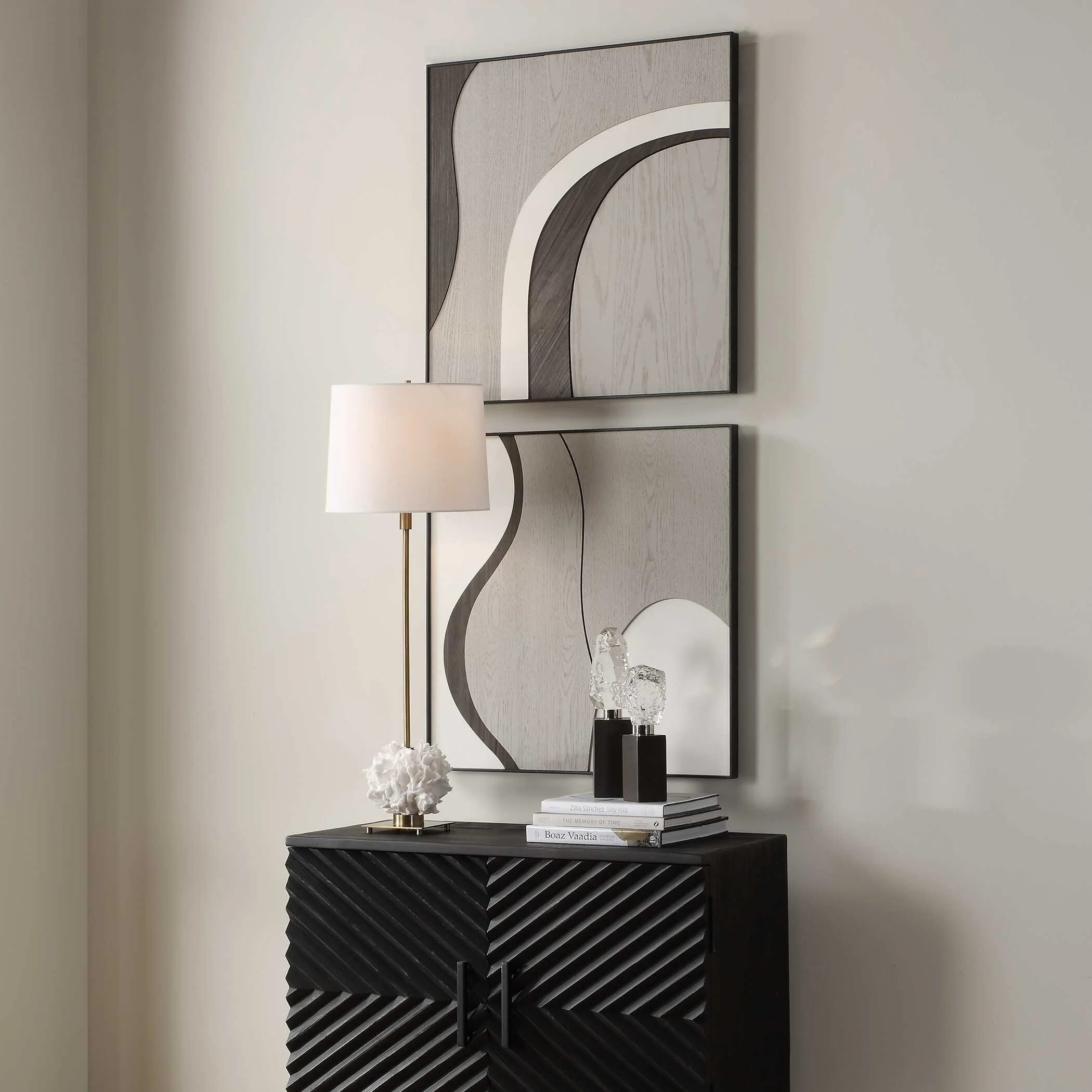 Joel Modern Wood Wall Art - Set of 2 - Image 3