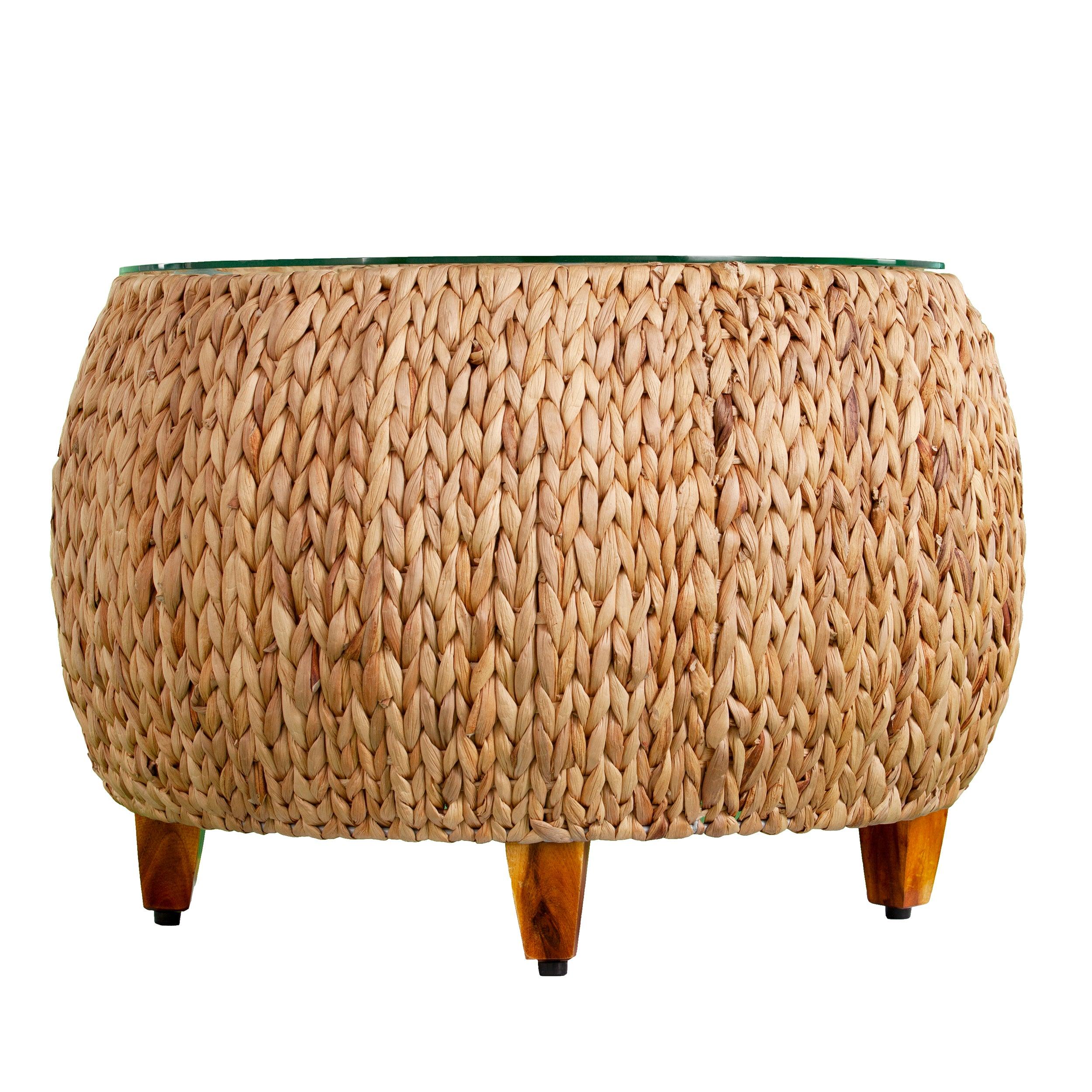 Jokobe Round Water Hyacinth Cocktail Table - Image 4