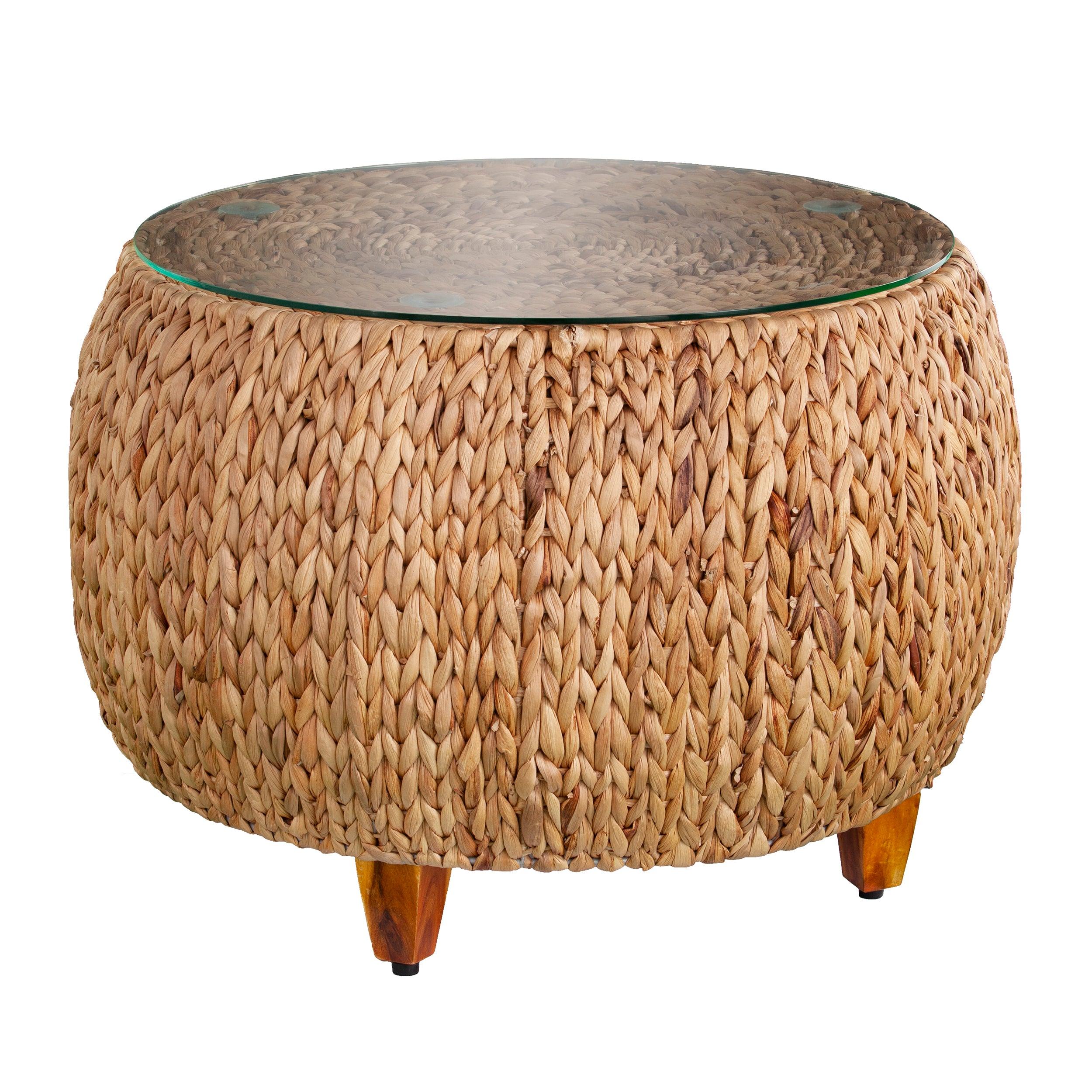 Jokobe Round Water Hyacinth Cocktail Table - Image 5
