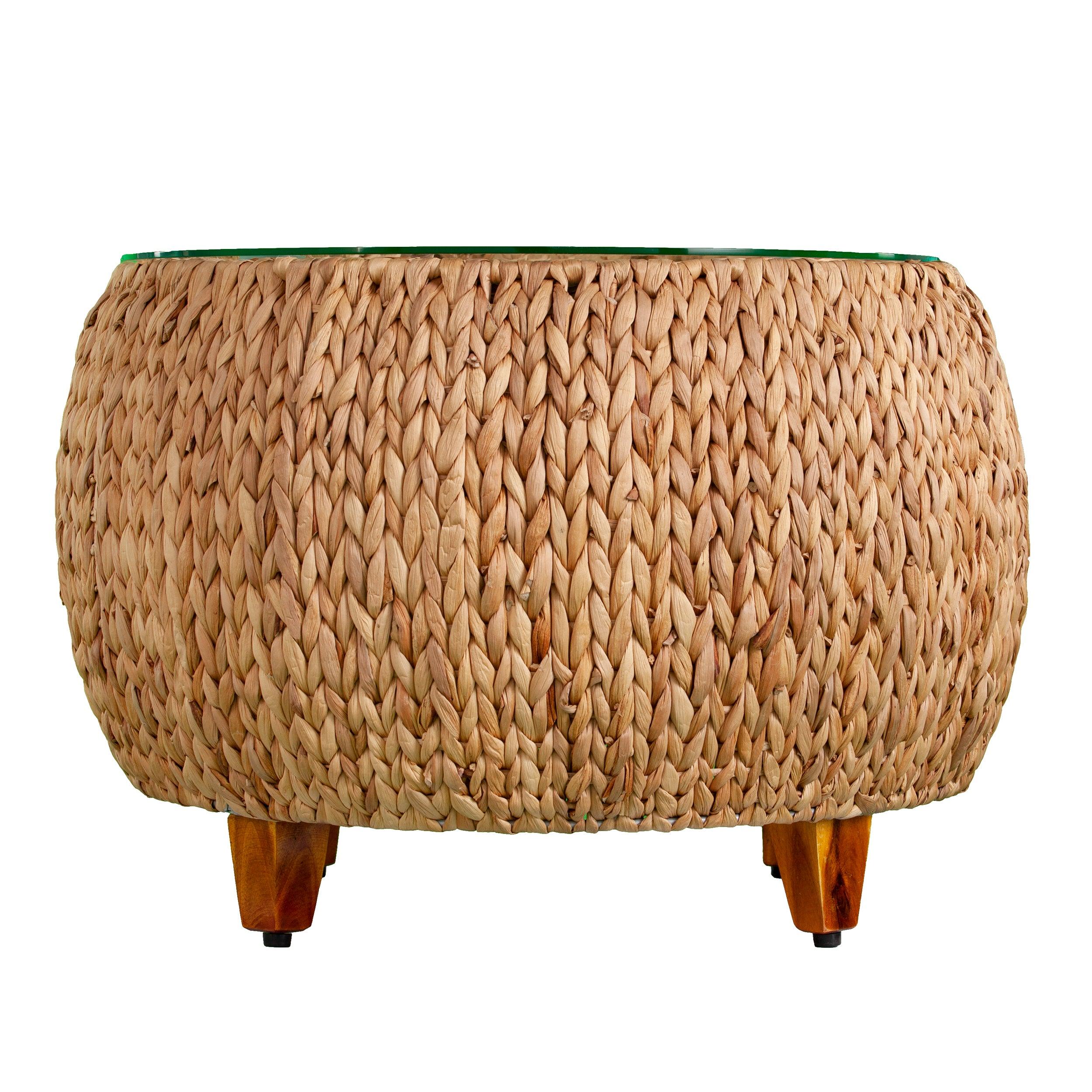 Jokobe Round Water Hyacinth Cocktail Table - Image 6
