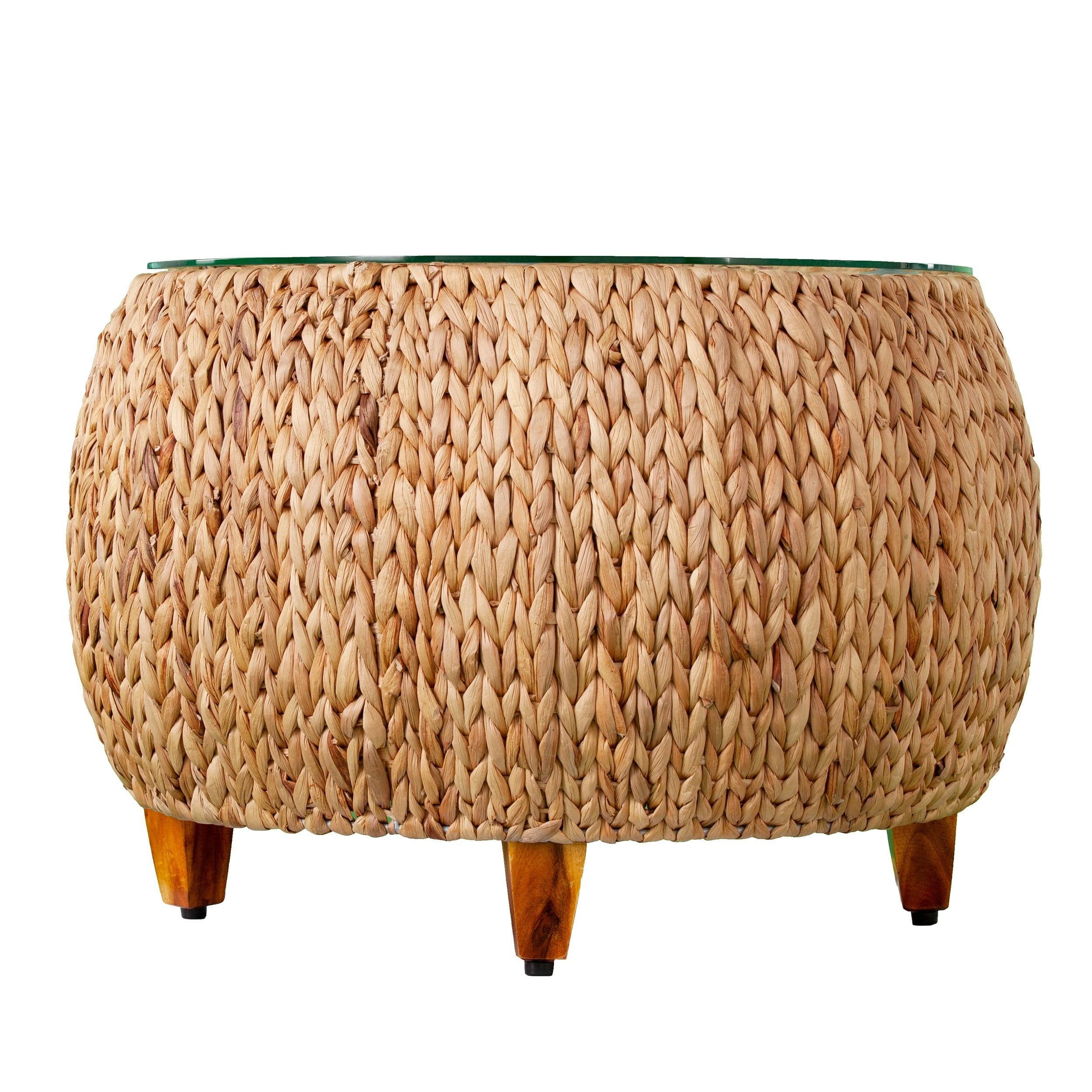 Jokobe Round Water Hyacinth Cocktail Table - Image 7