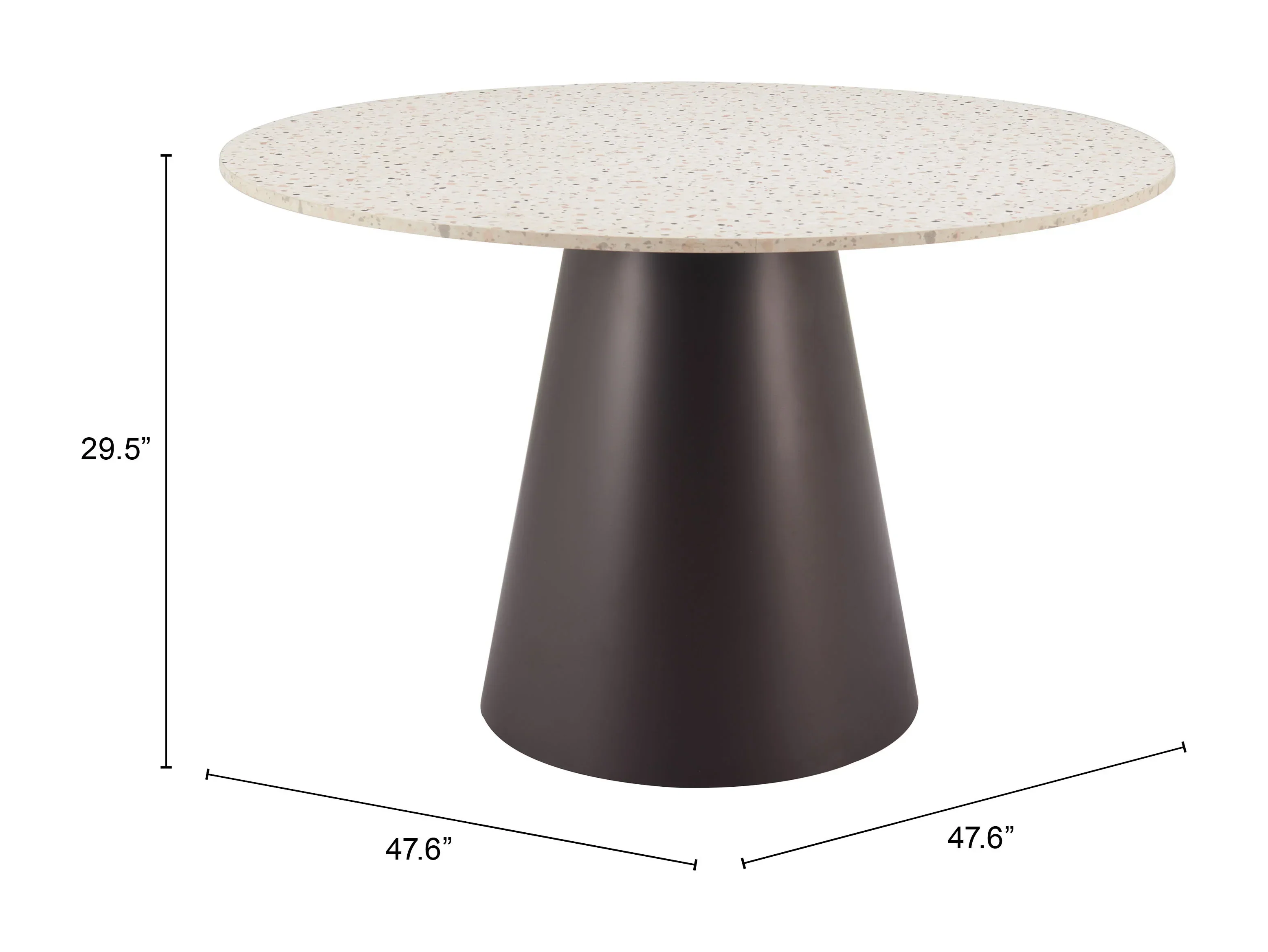 Jorf Dining Table Beige & Bronze - Image 5