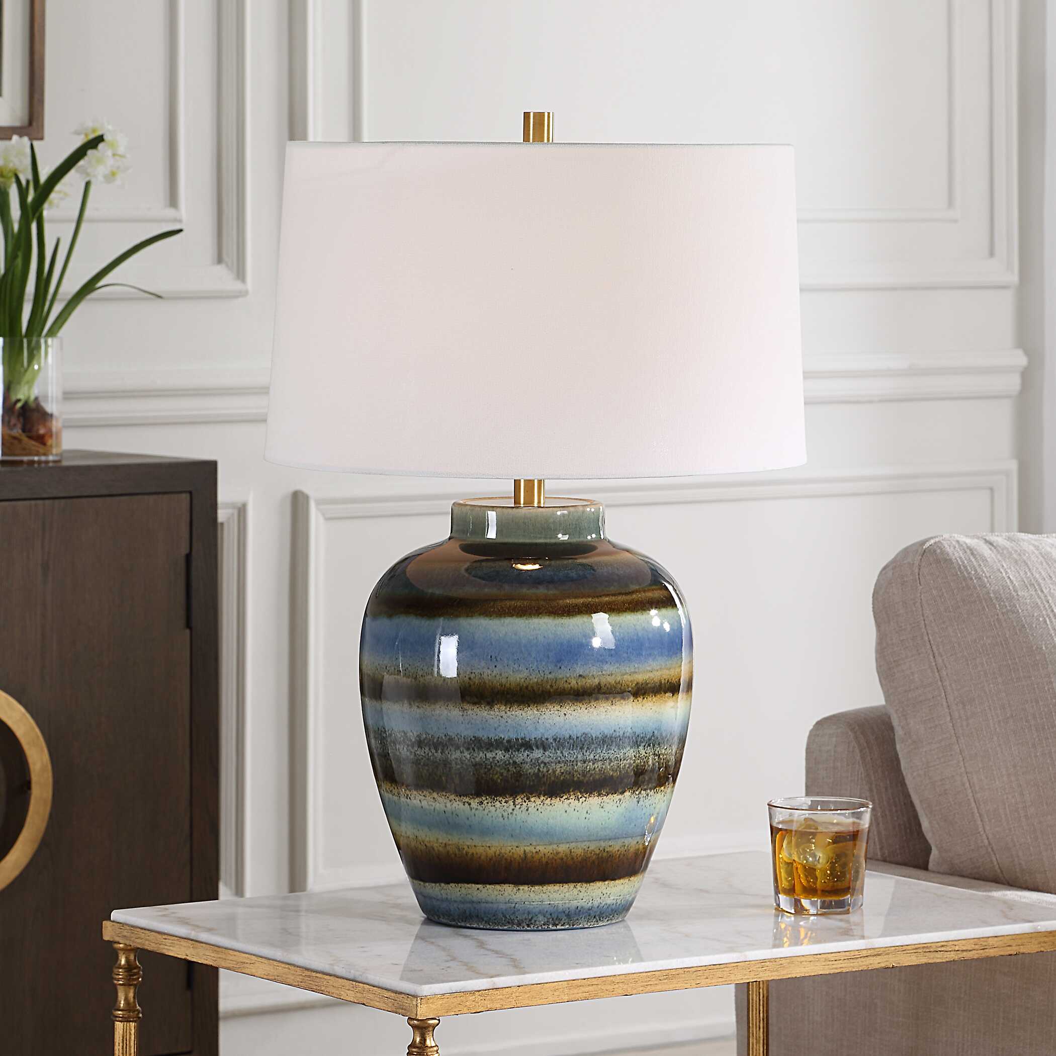 Judarn Blue Brown Table Lamp - Image 2