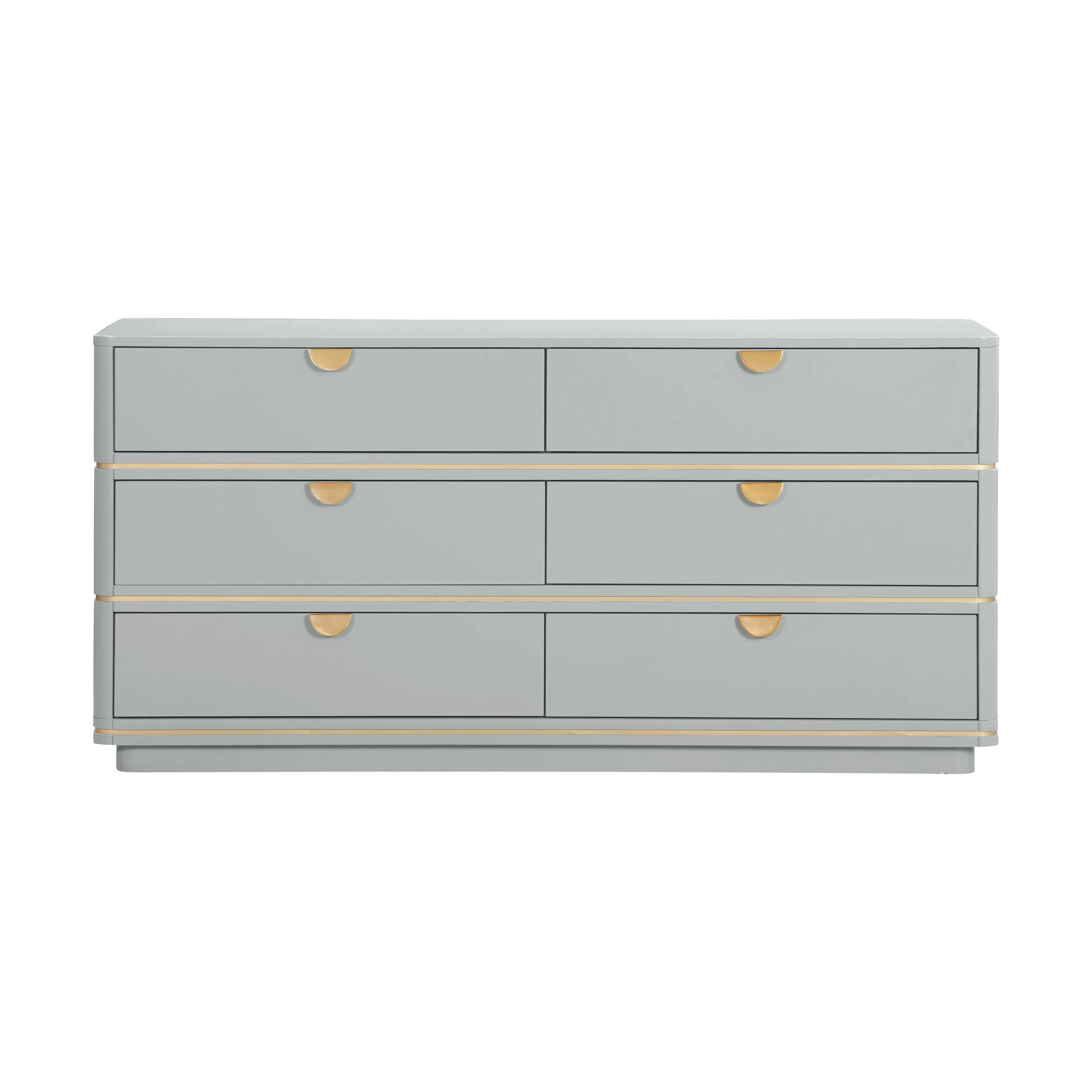 Julieta Grey 6 Drawer Dresser - Image 3
