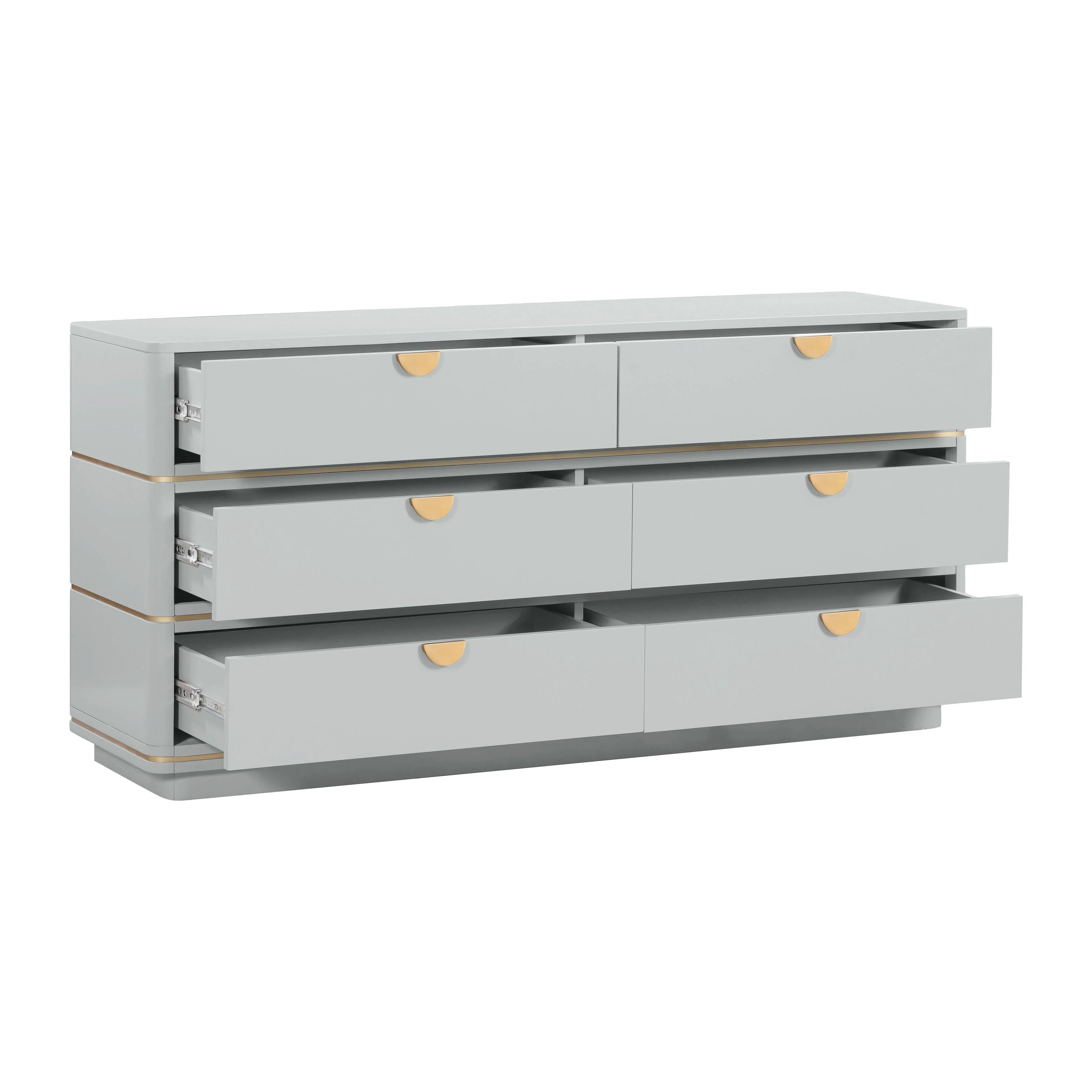 Julieta Grey 6 Drawer Dresser - Image 6