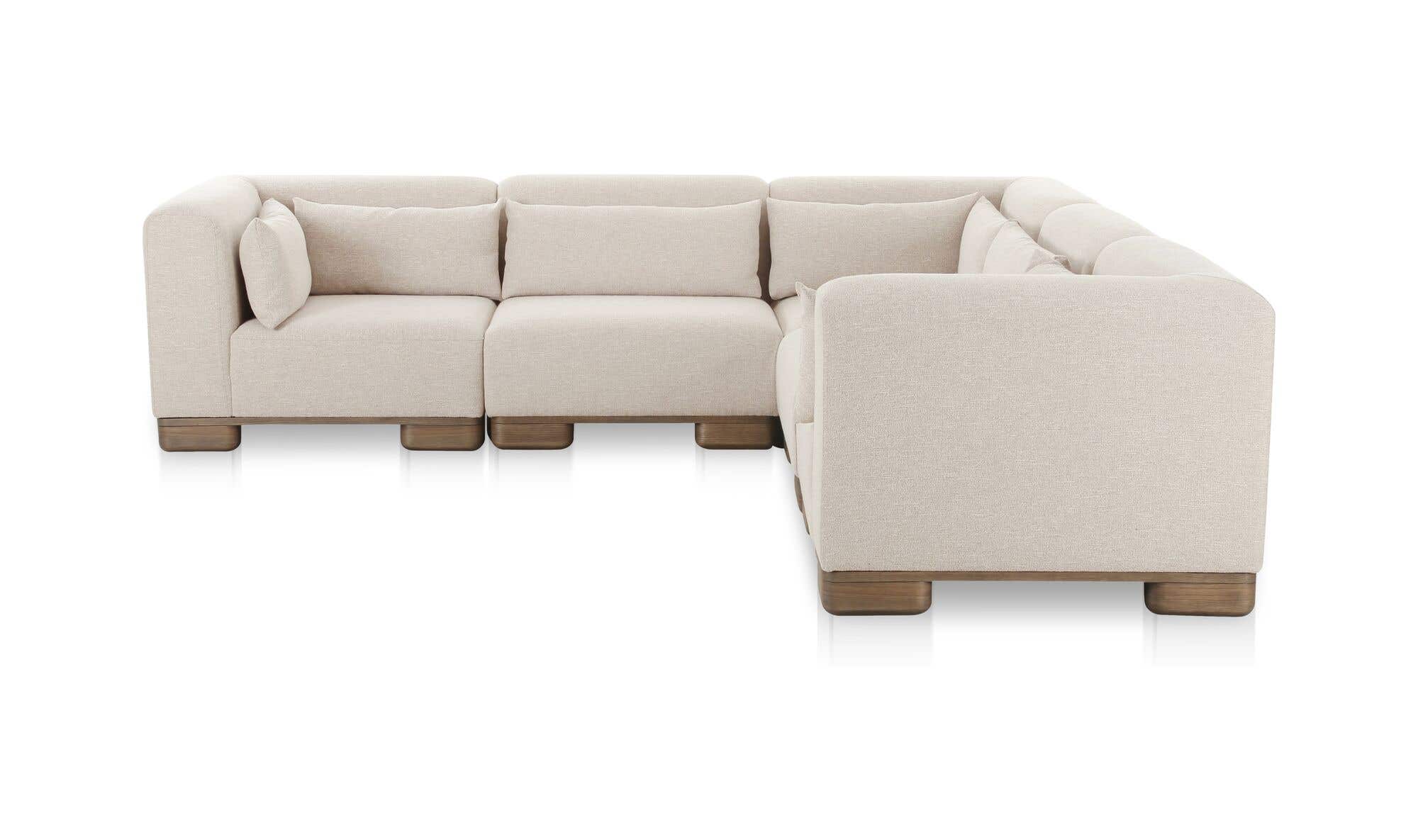 June Classic L-Shaped Modular Sectional Oatmeal - Image 3