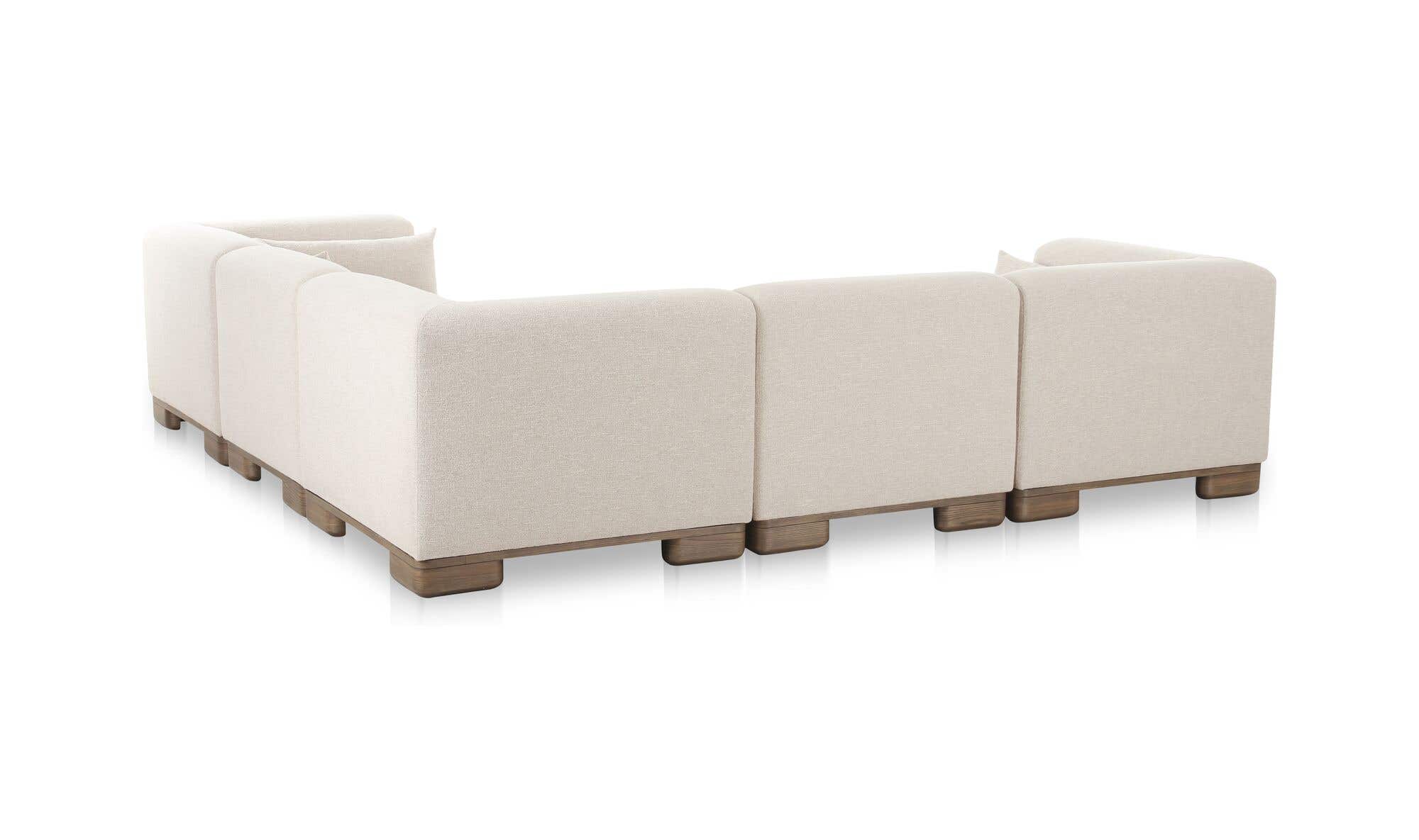 June Classic L-Shaped Modular Sectional Oatmeal - Image 4