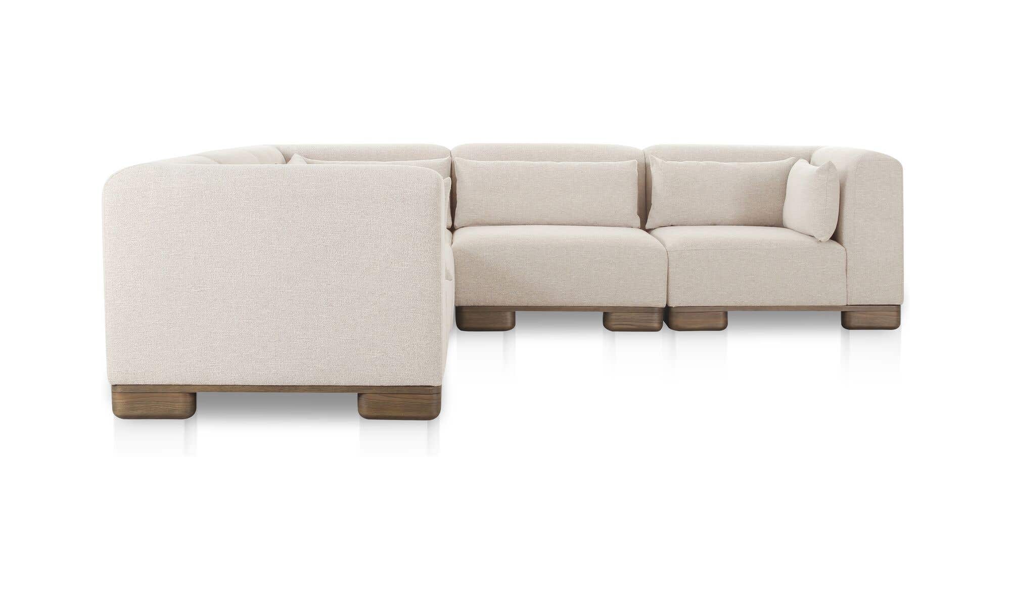 June Classic L-Shaped Modular Sectional Oatmeal - Image 5