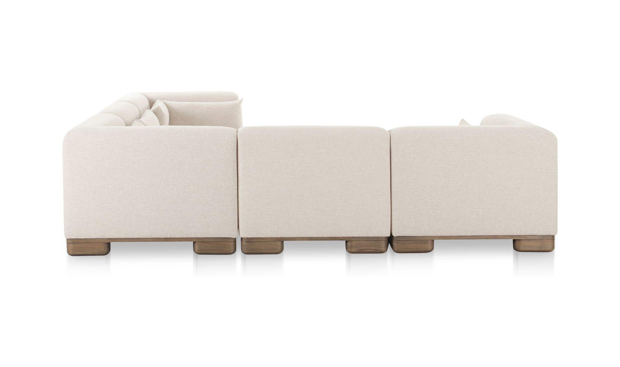 June Classic L-Shaped Modular Sectional Oatmeal - Image 6