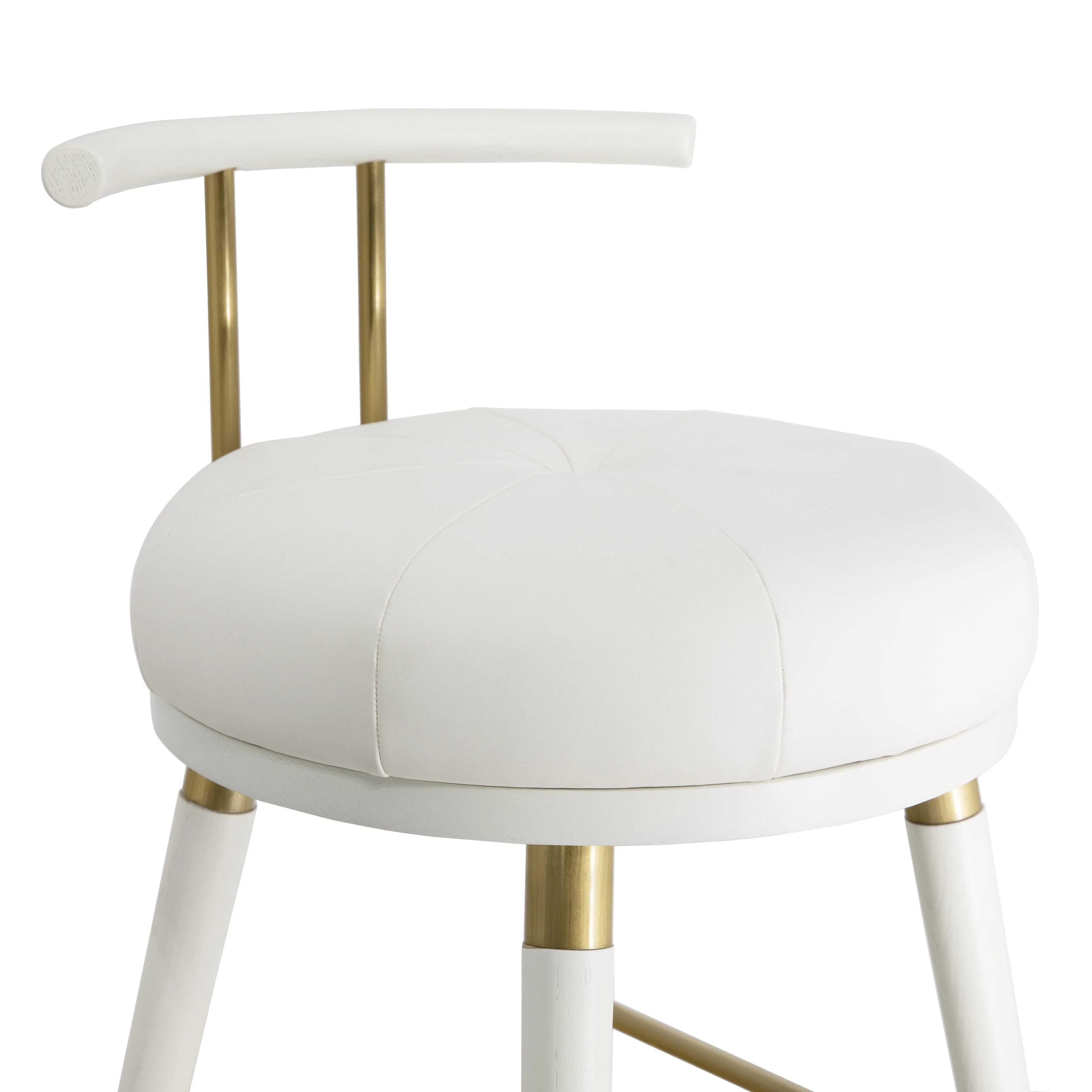 Juniper White Vegan Leather Counter Stool - Image 4