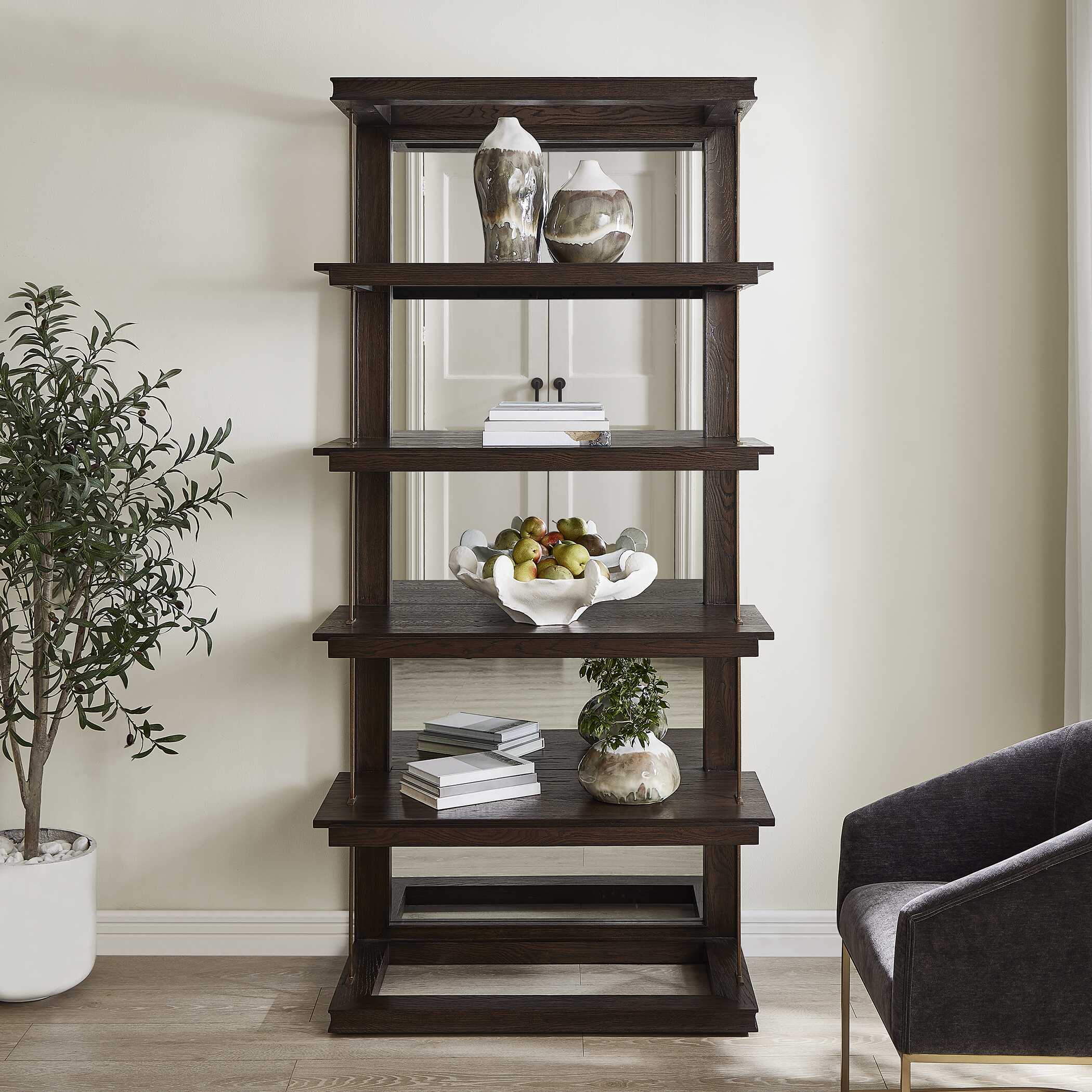 Kai Dark Walnut Etagere - Image 2
