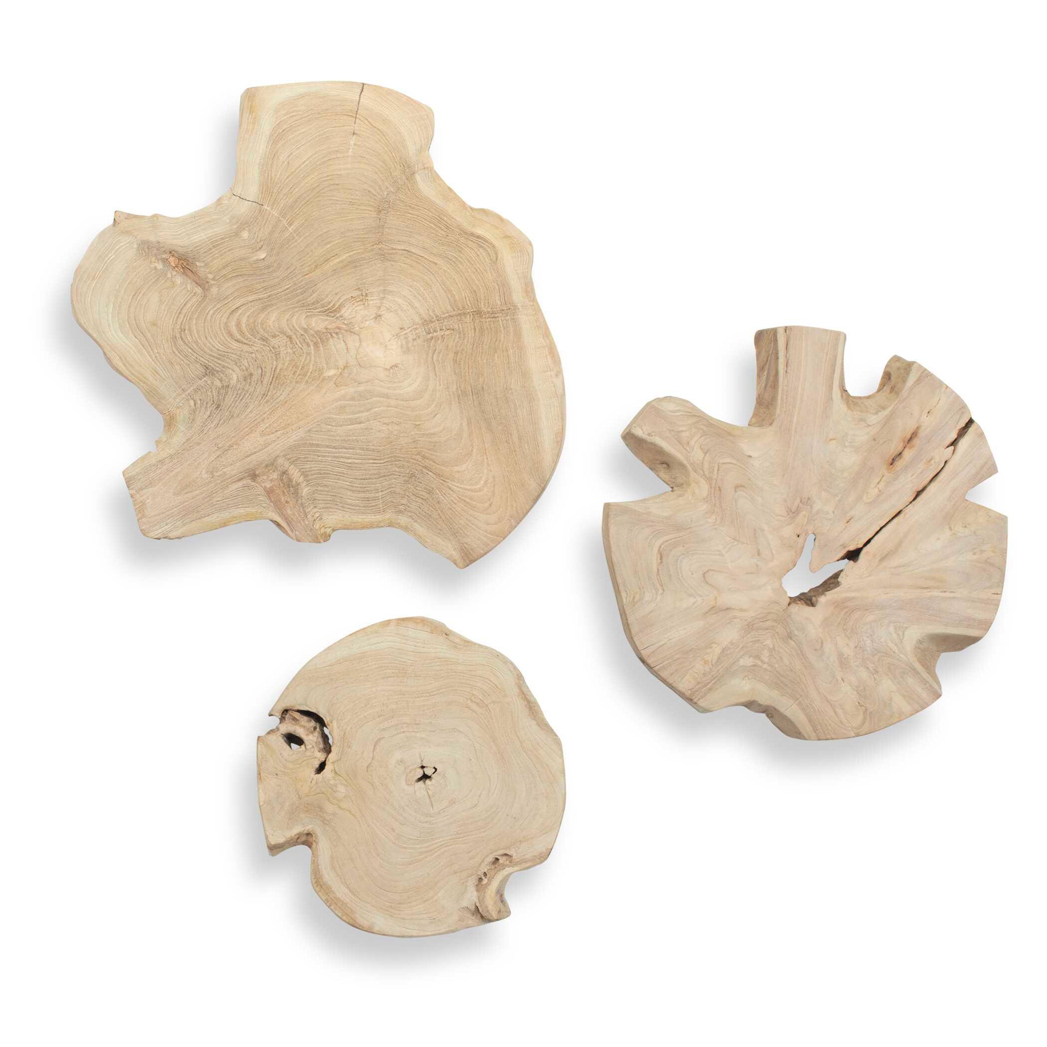 Kalani Wood Outdoor Wall Art - Set of 3