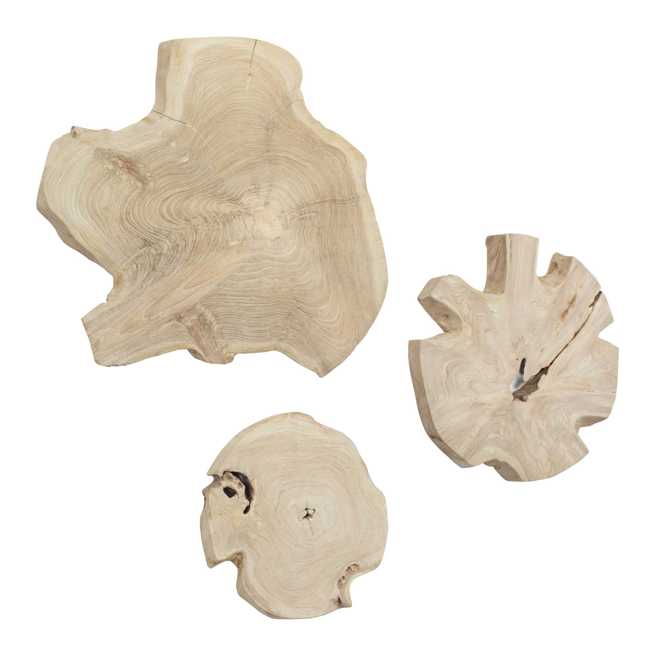 Kalani Wood Outdoor Wall Art - Set of 3 - Image 2