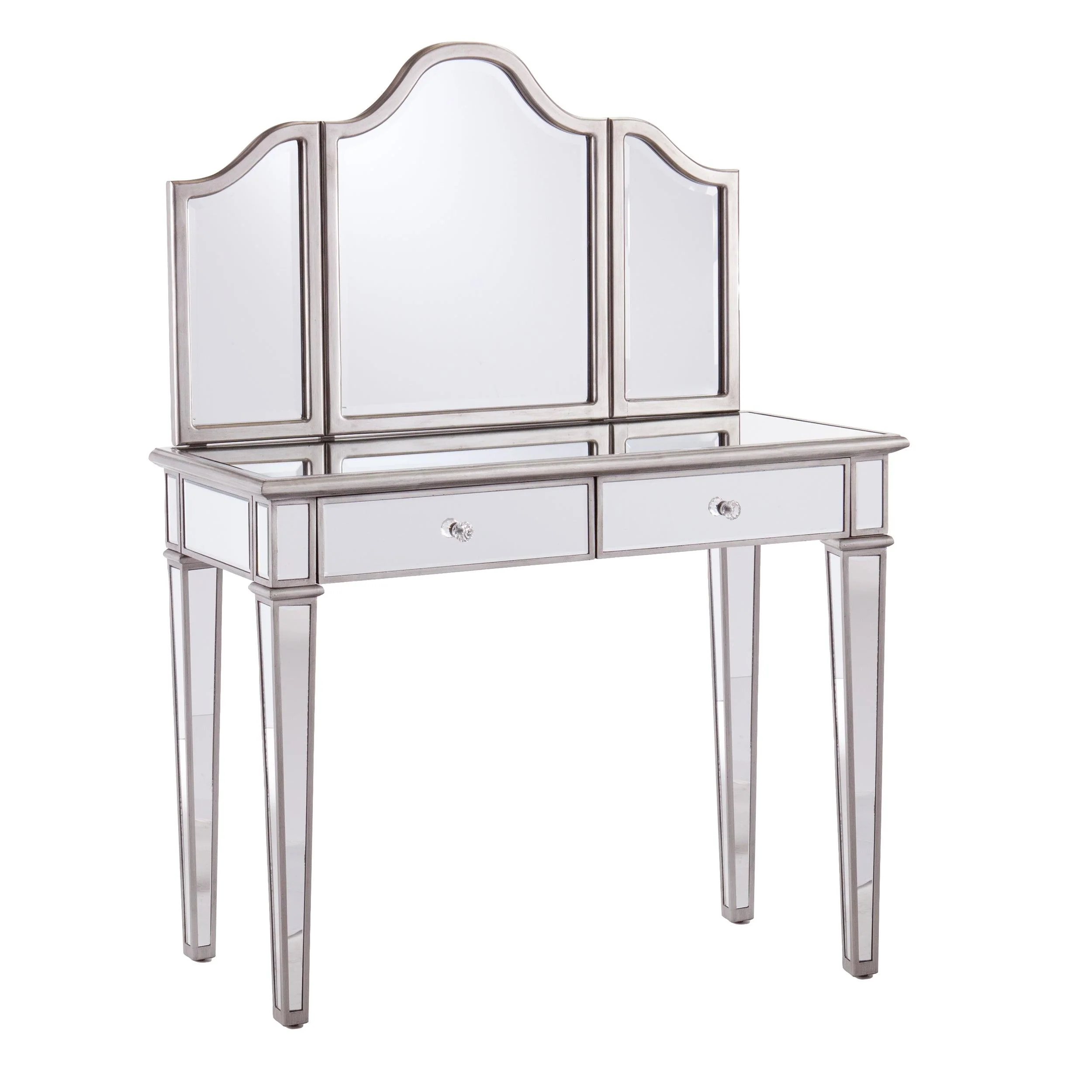 Kalla Mirrored Vanity Set w/ Storage – 2pc