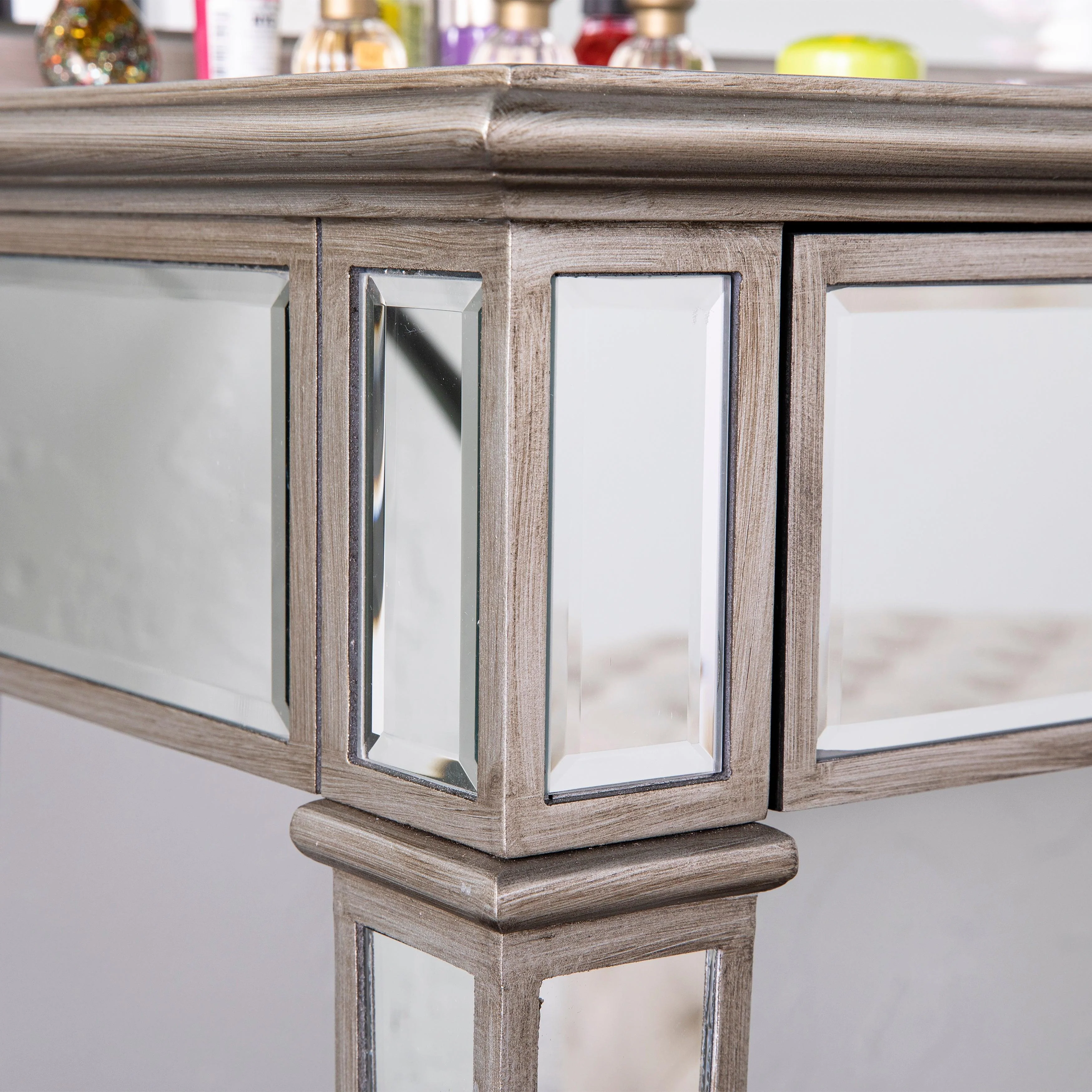 Kalla Mirrored Vanity Set w/ Storage – 2pc - Image 4