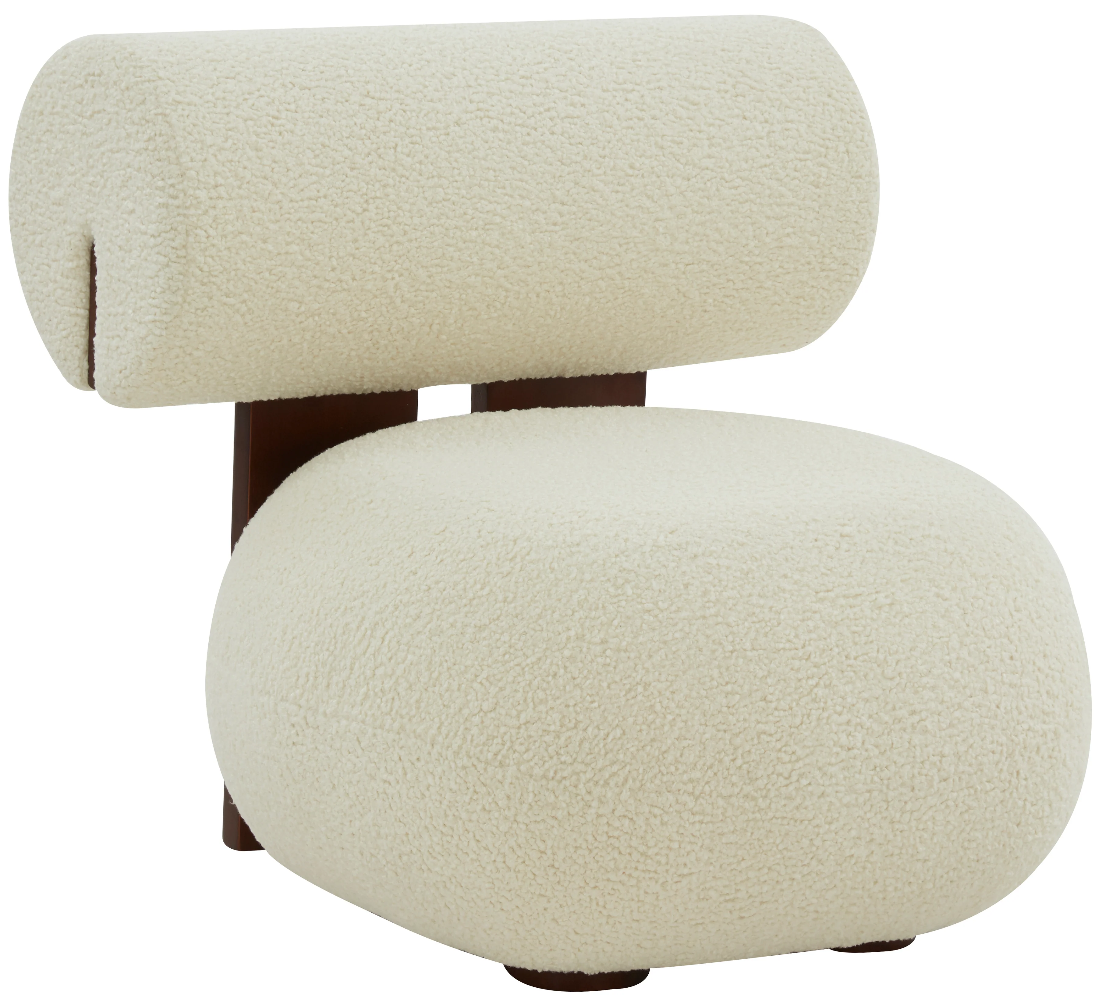 Kamaria Faux Shearling Modern Accent Chair - Image 4