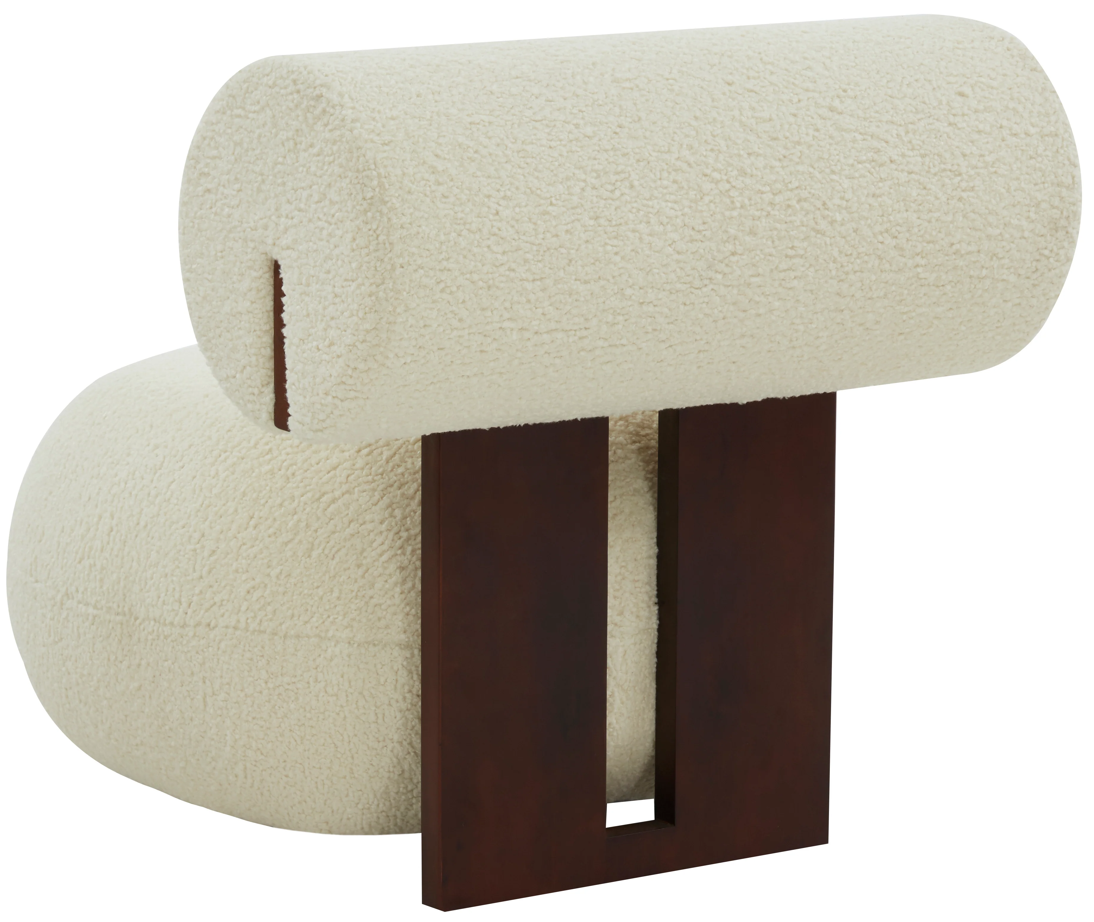 Kamaria Faux Shearling Modern Accent Chair - Image 5