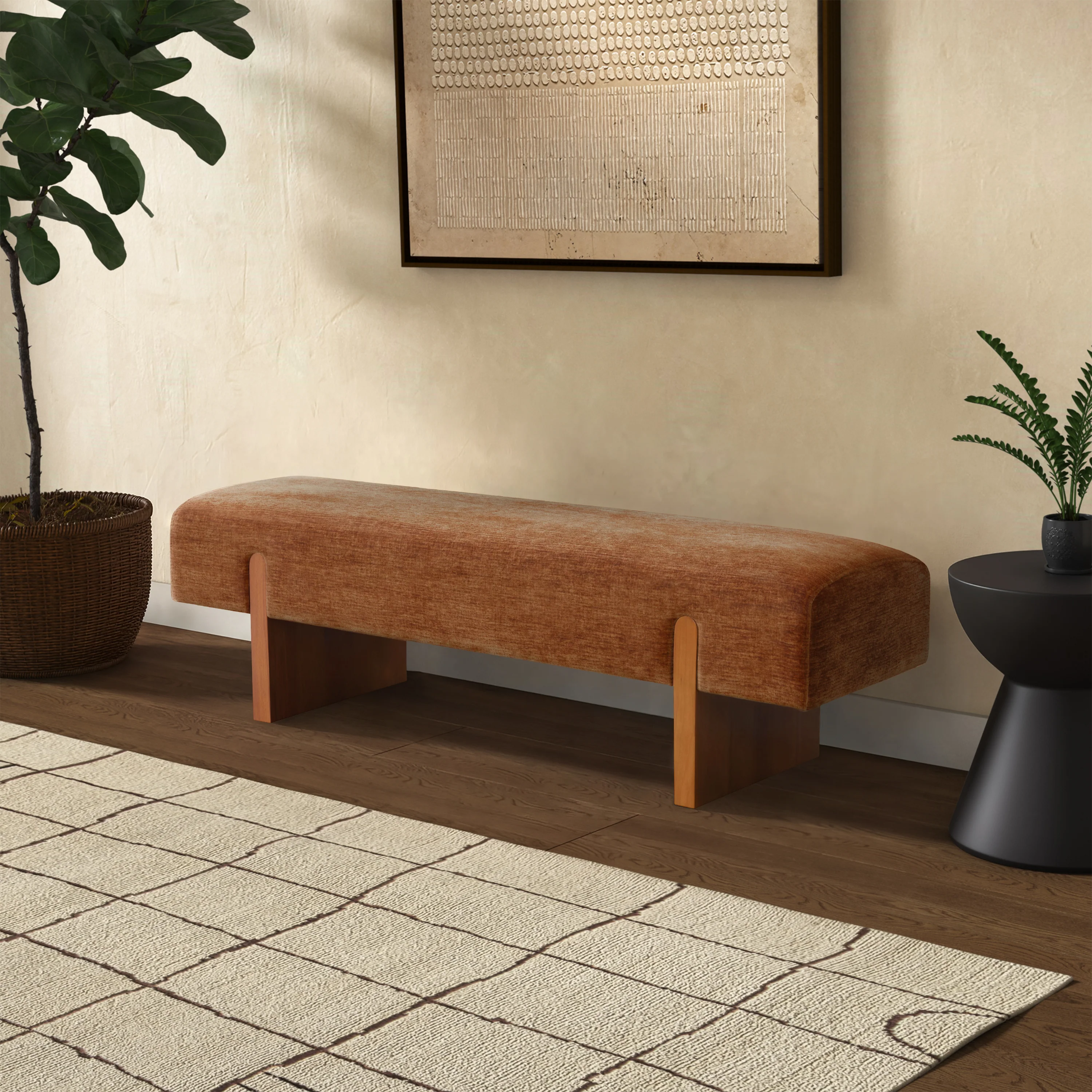 Kandiss Linen Bench - Image 19