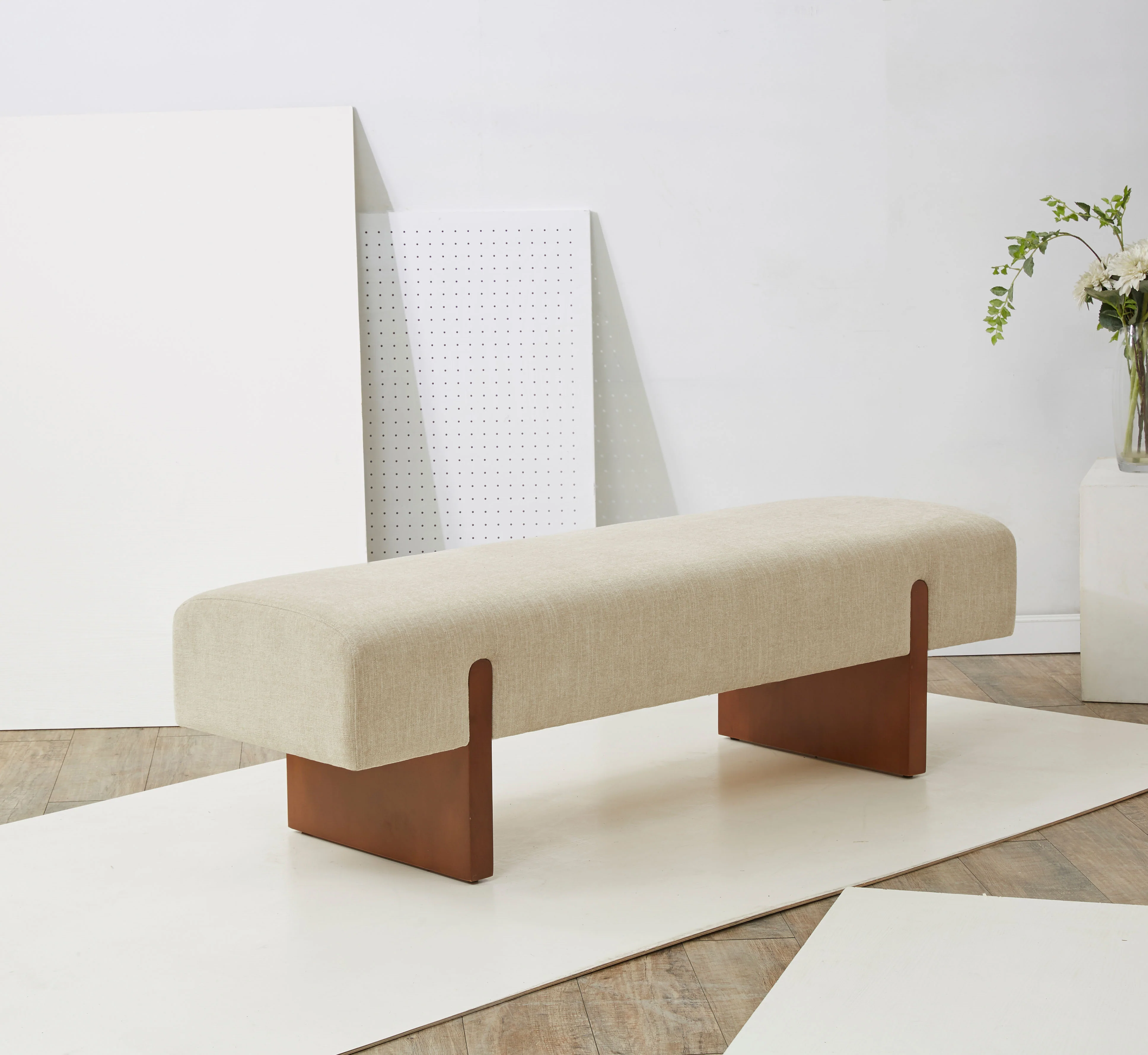 Kandiss Linen Bench - Image 2