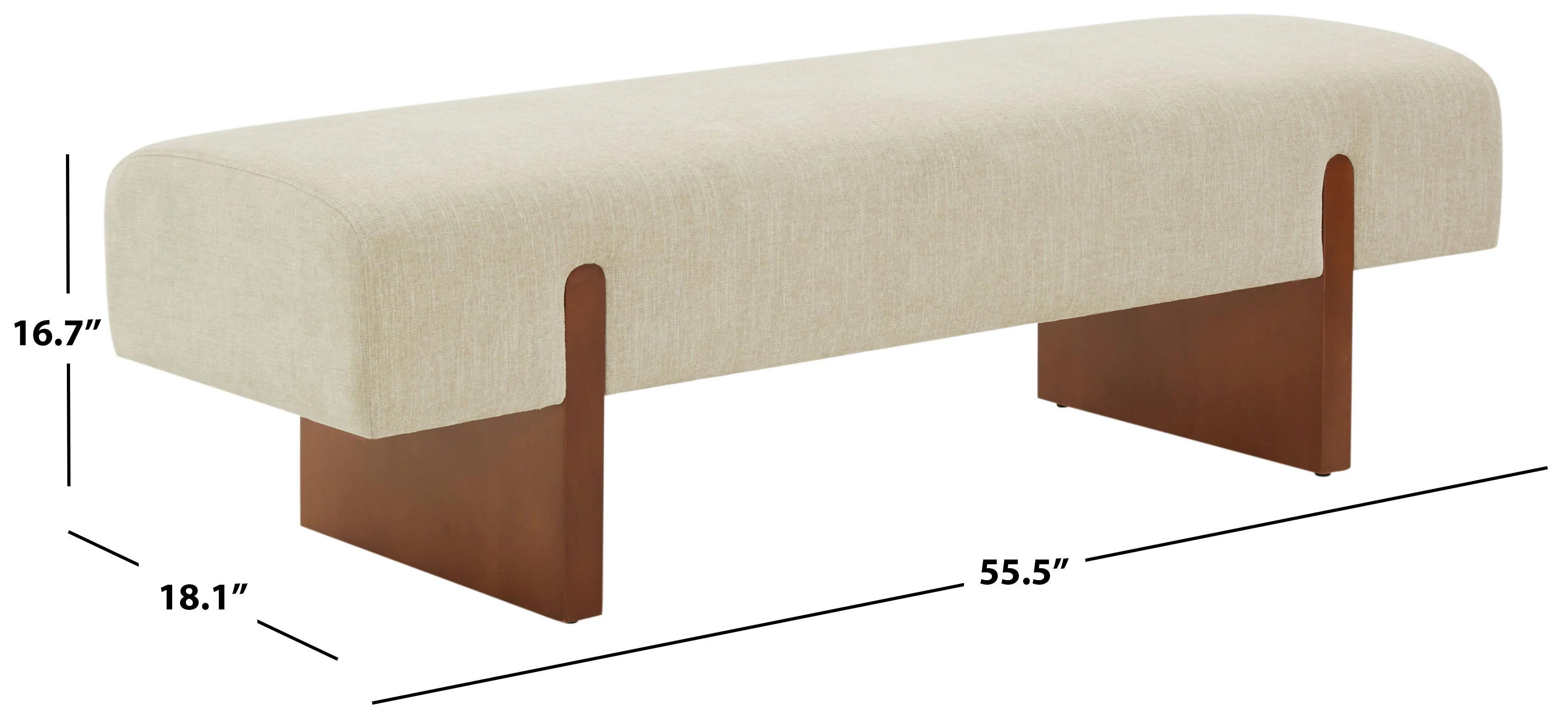 Kandiss Linen Bench - Image 6