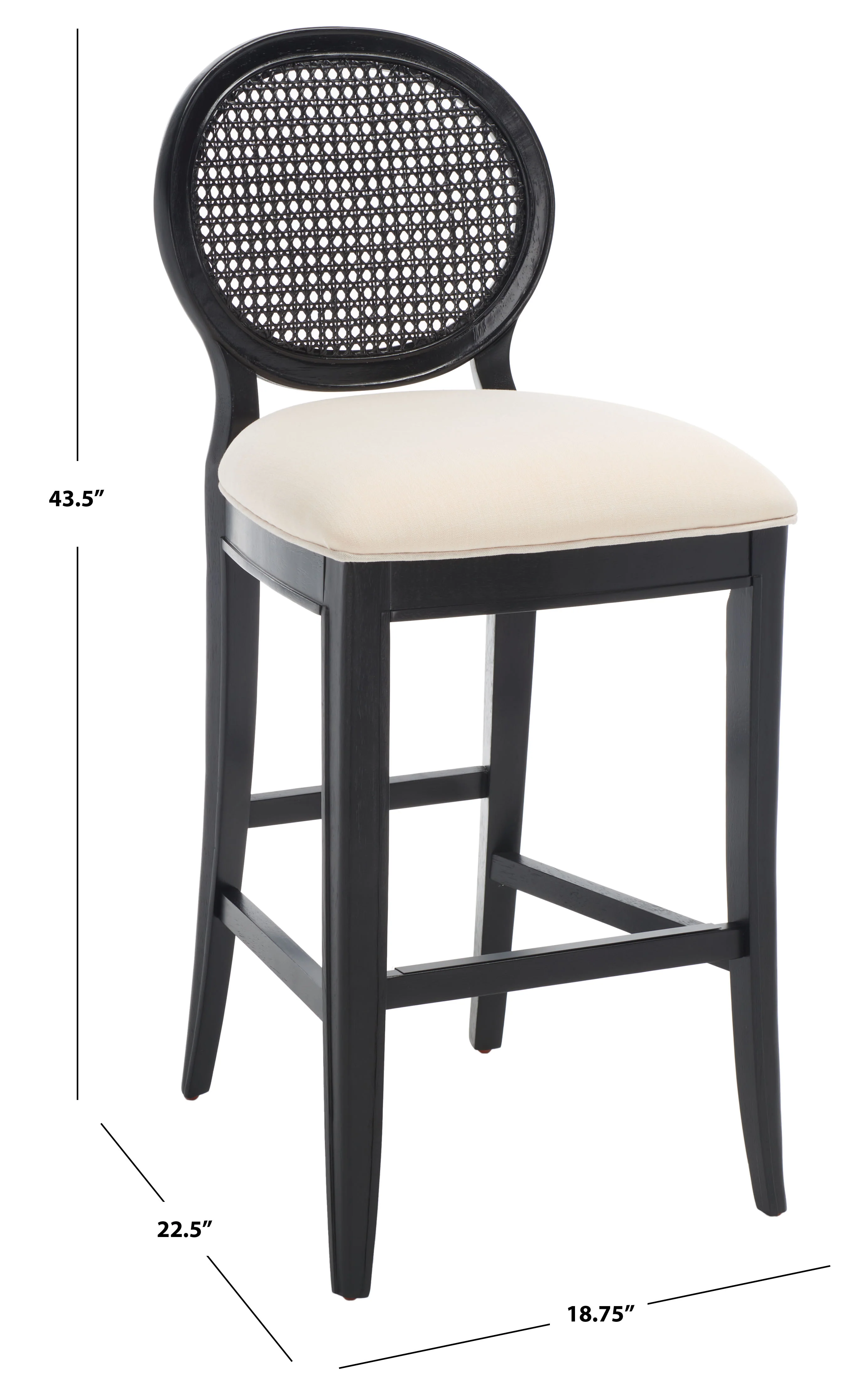 Karlee Rattan Back Barstool - Image 17