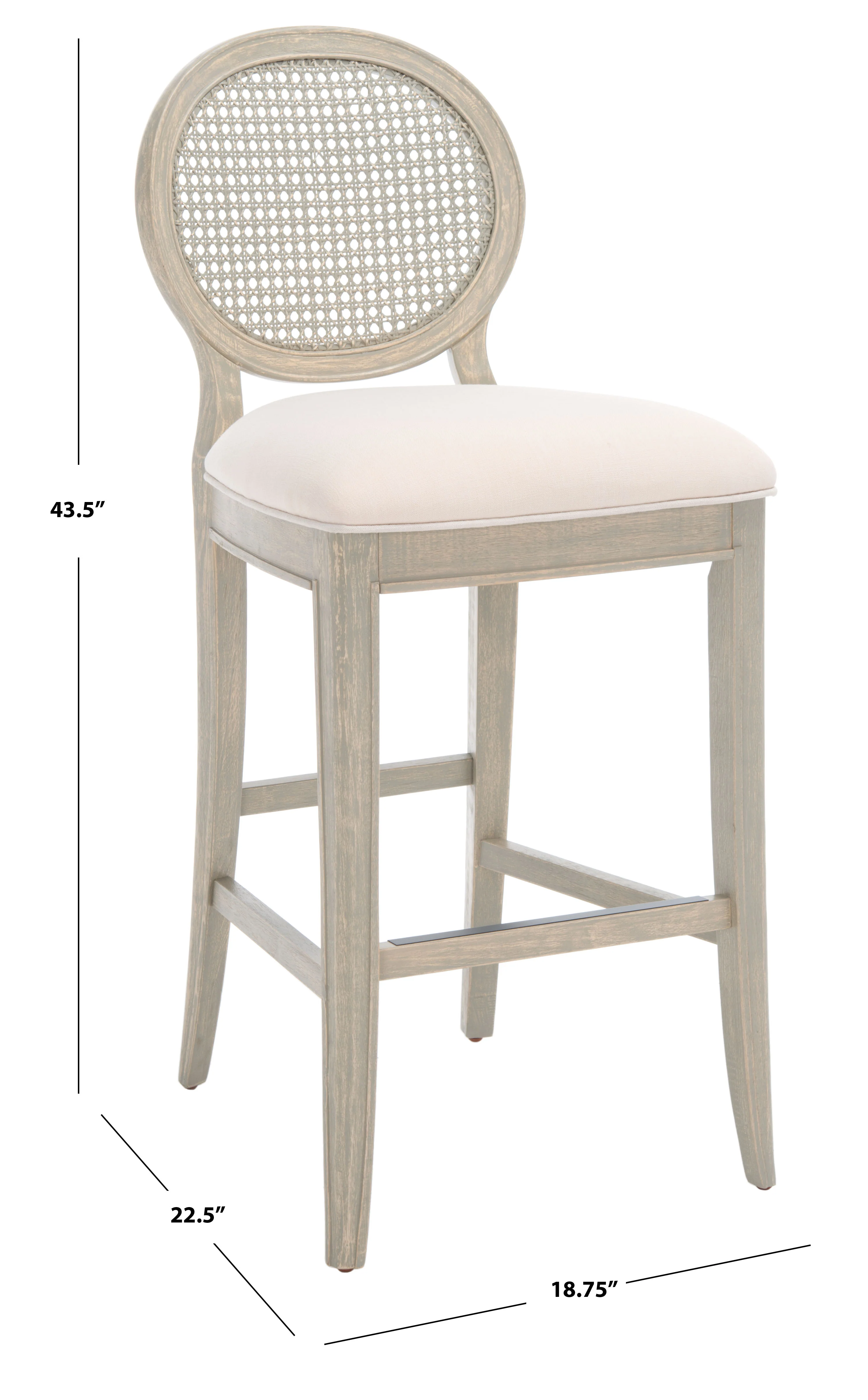 Karlee Rattan Back Barstool - Image 8