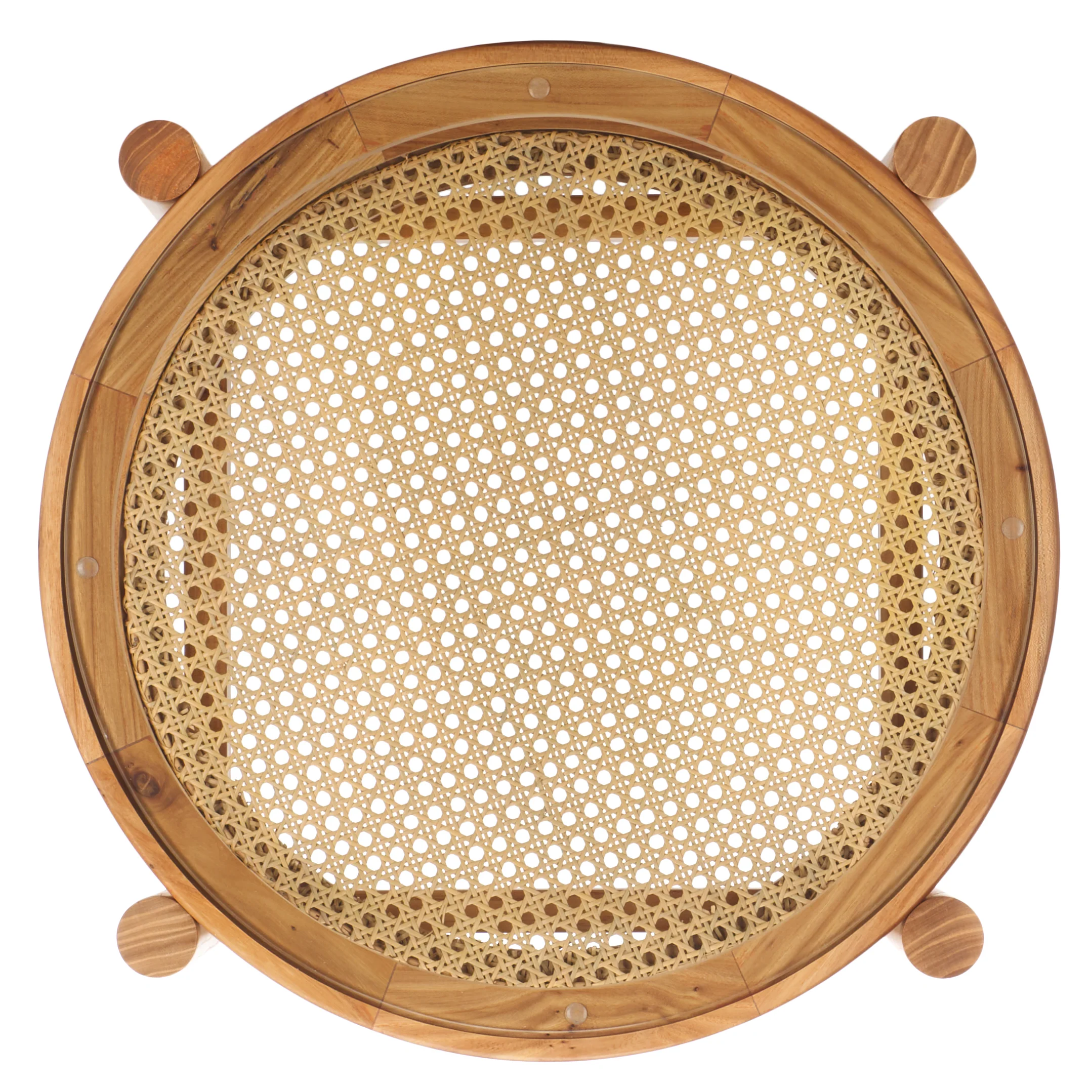 Karyna Rattan And Glass Accent Table - Image 13