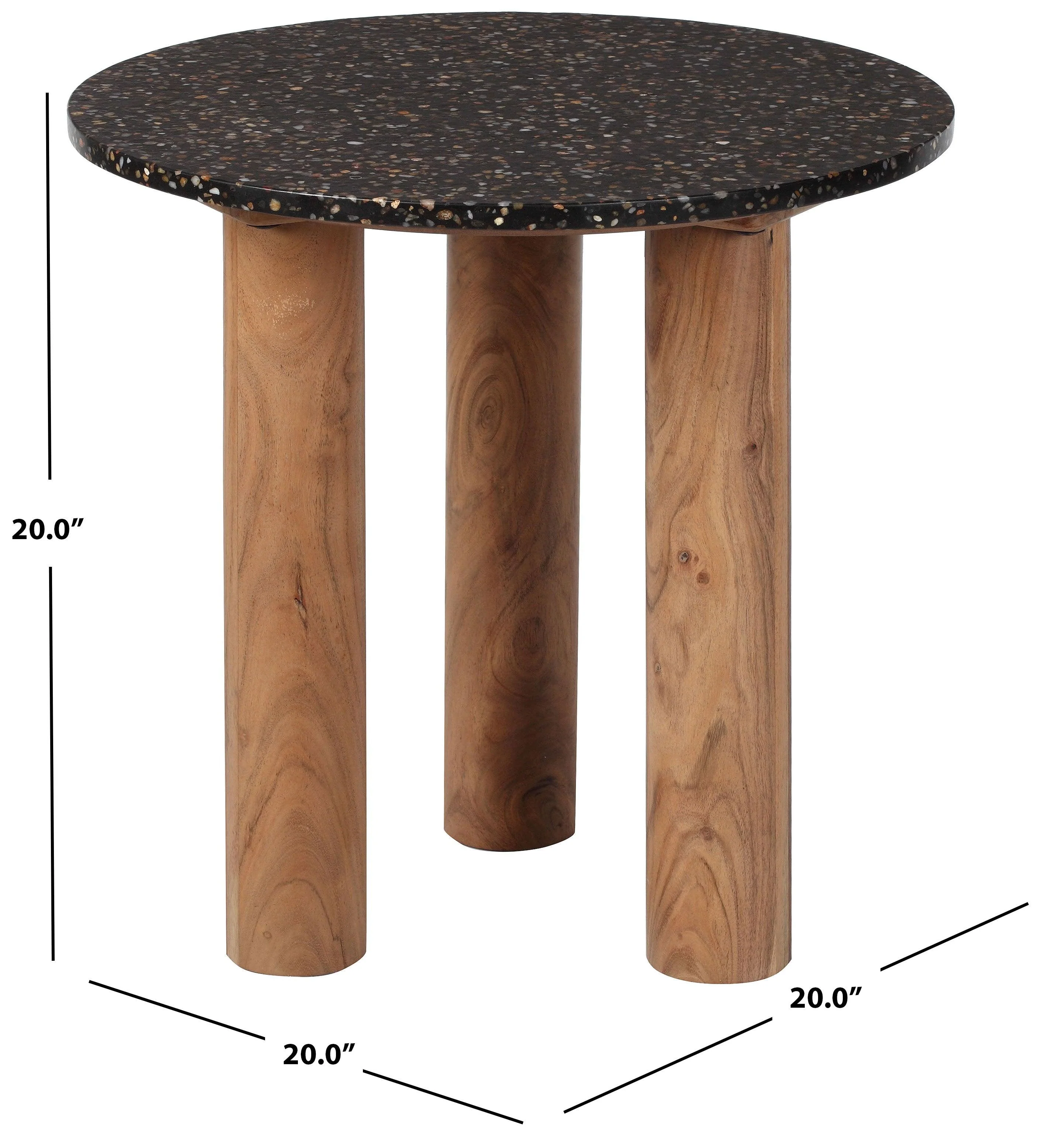 Kathalina Round Terrazzo Top Accent Table - Image 3