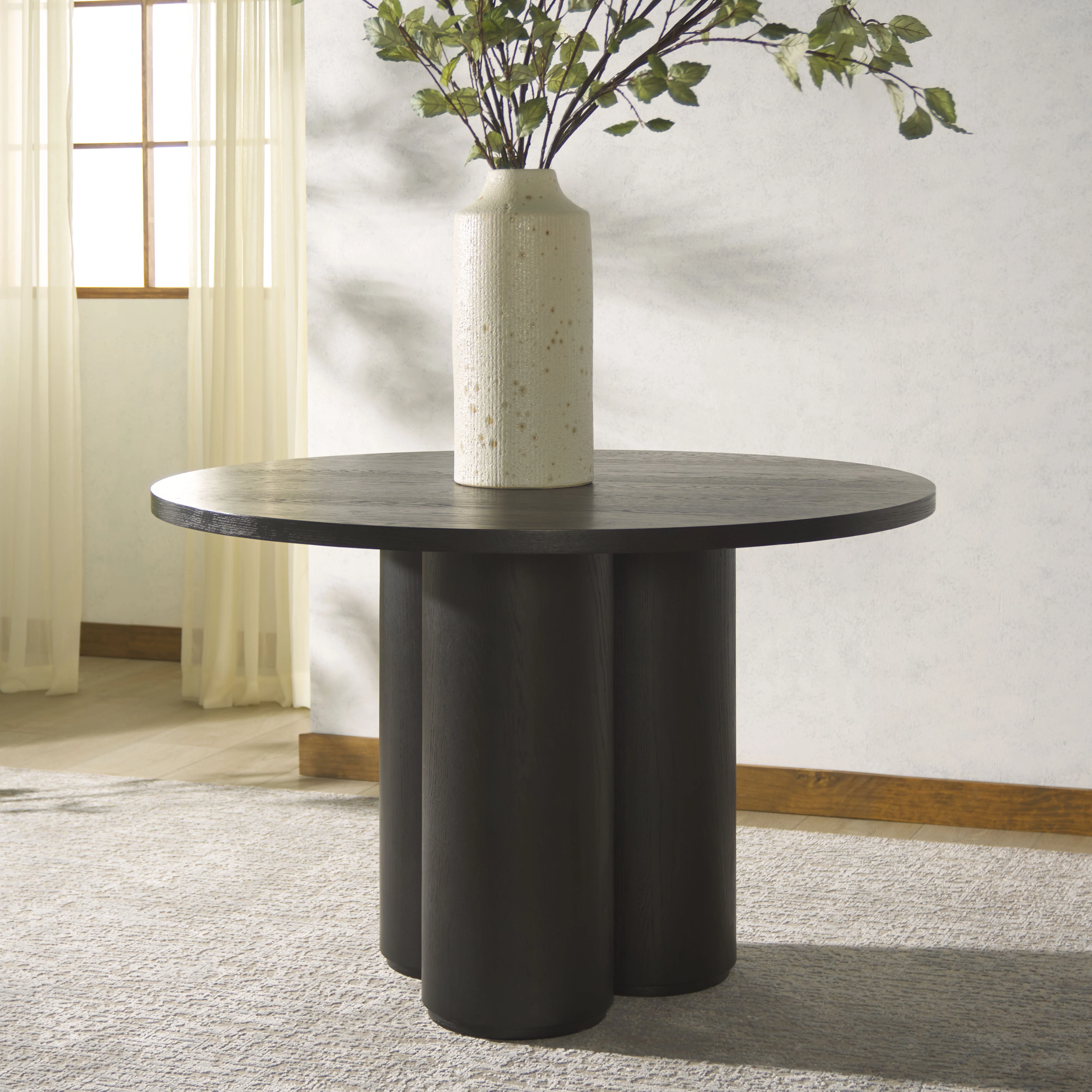 Kathalina Round Wood Dining Table - Image 10