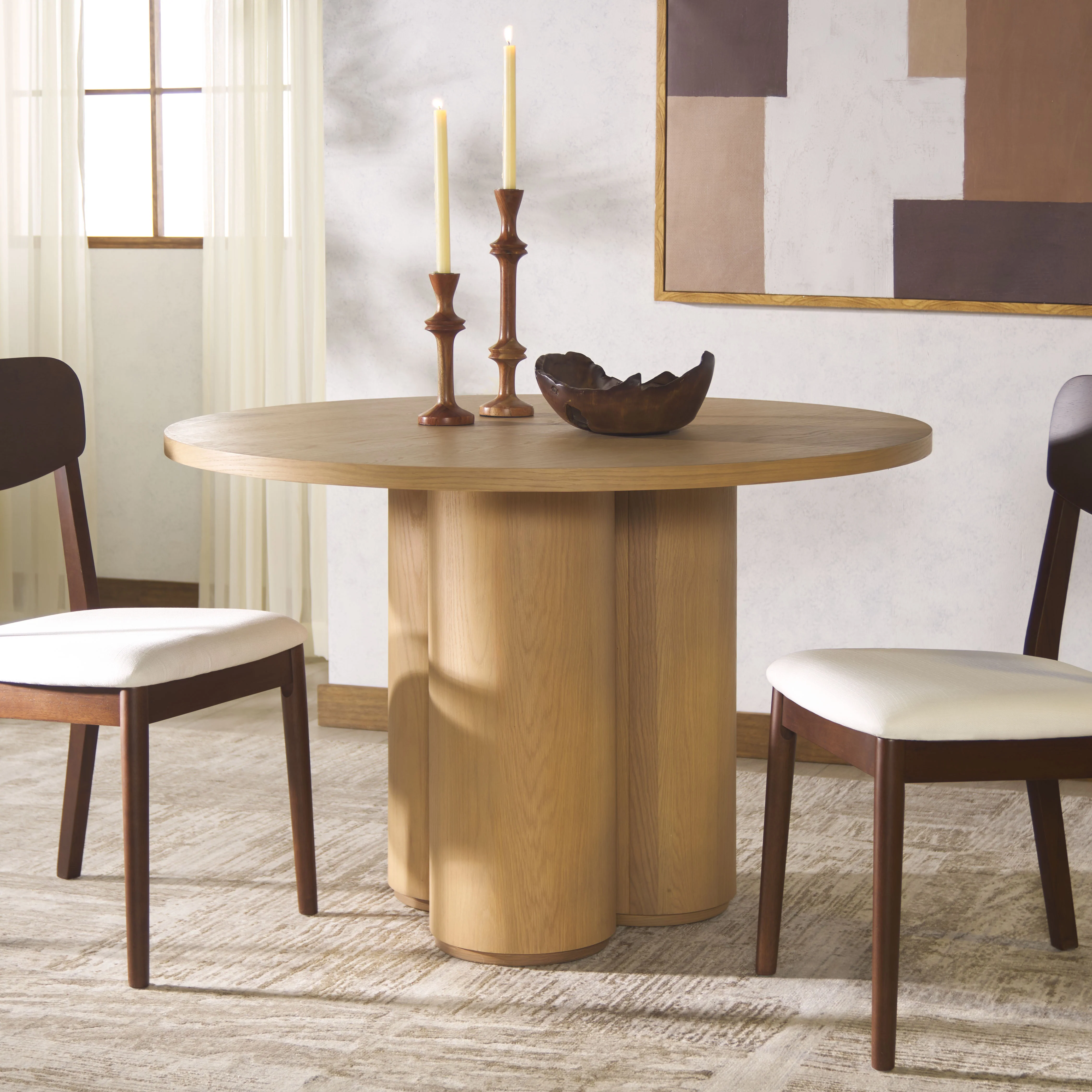 Kathalina Round Wood Dining Table - Image 7