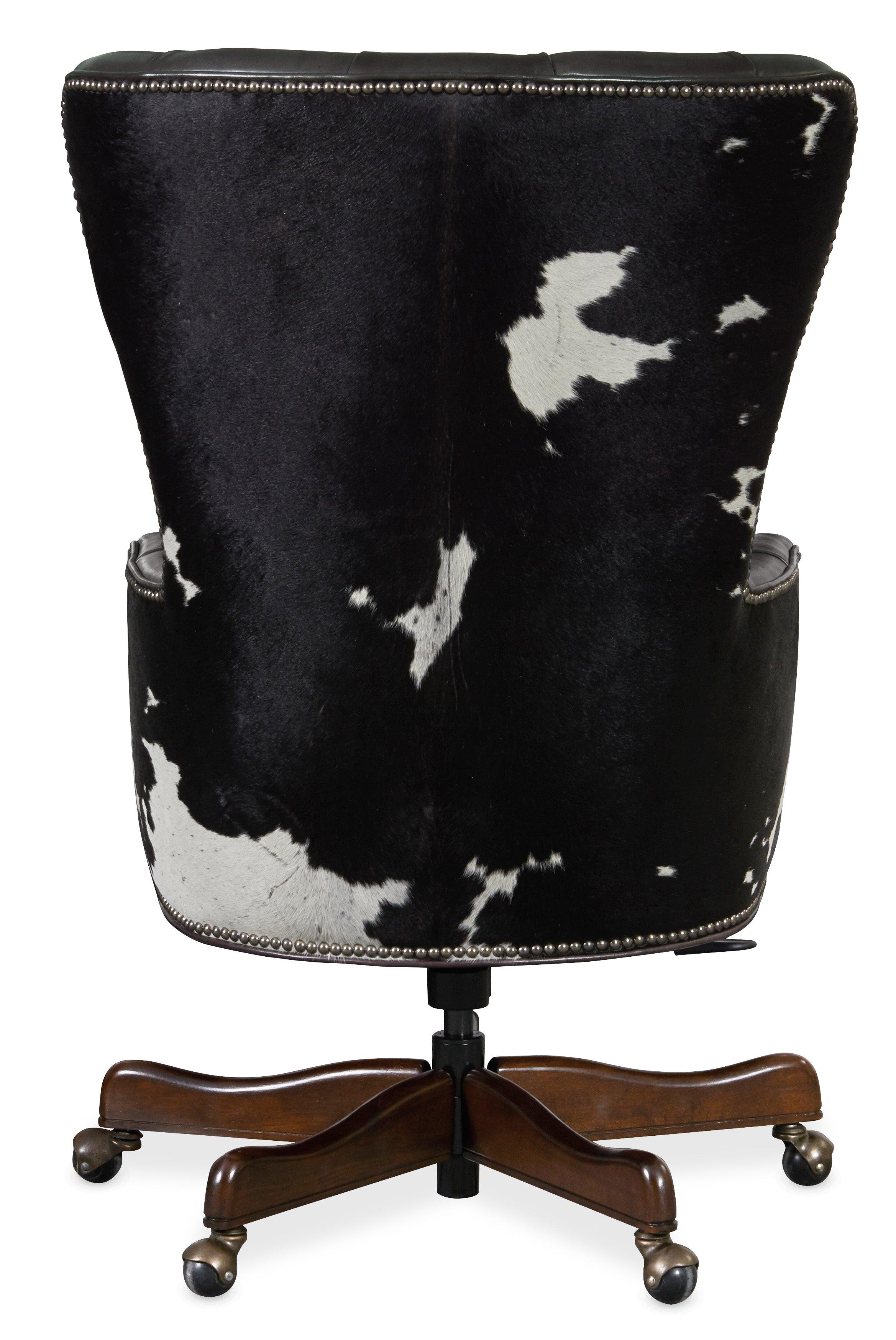 Katherine Executive Swivel Tilt Chair with Black & White HOH - Image 2