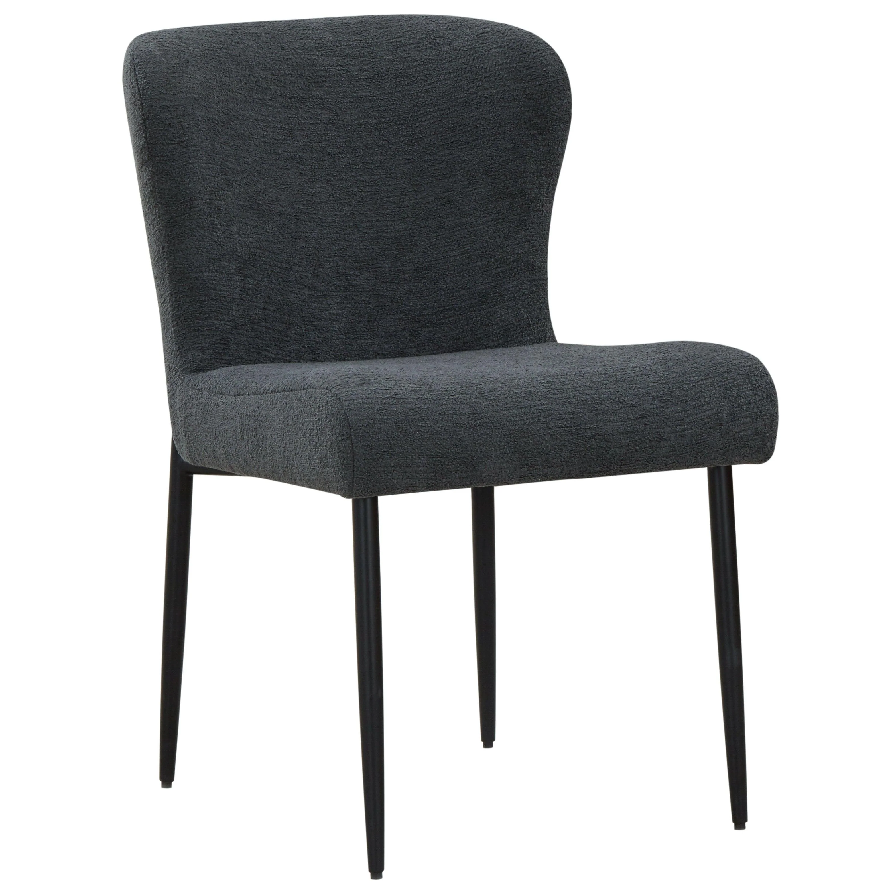 Katlynn Boucle And Metal Legs Dining Chair - Image 2