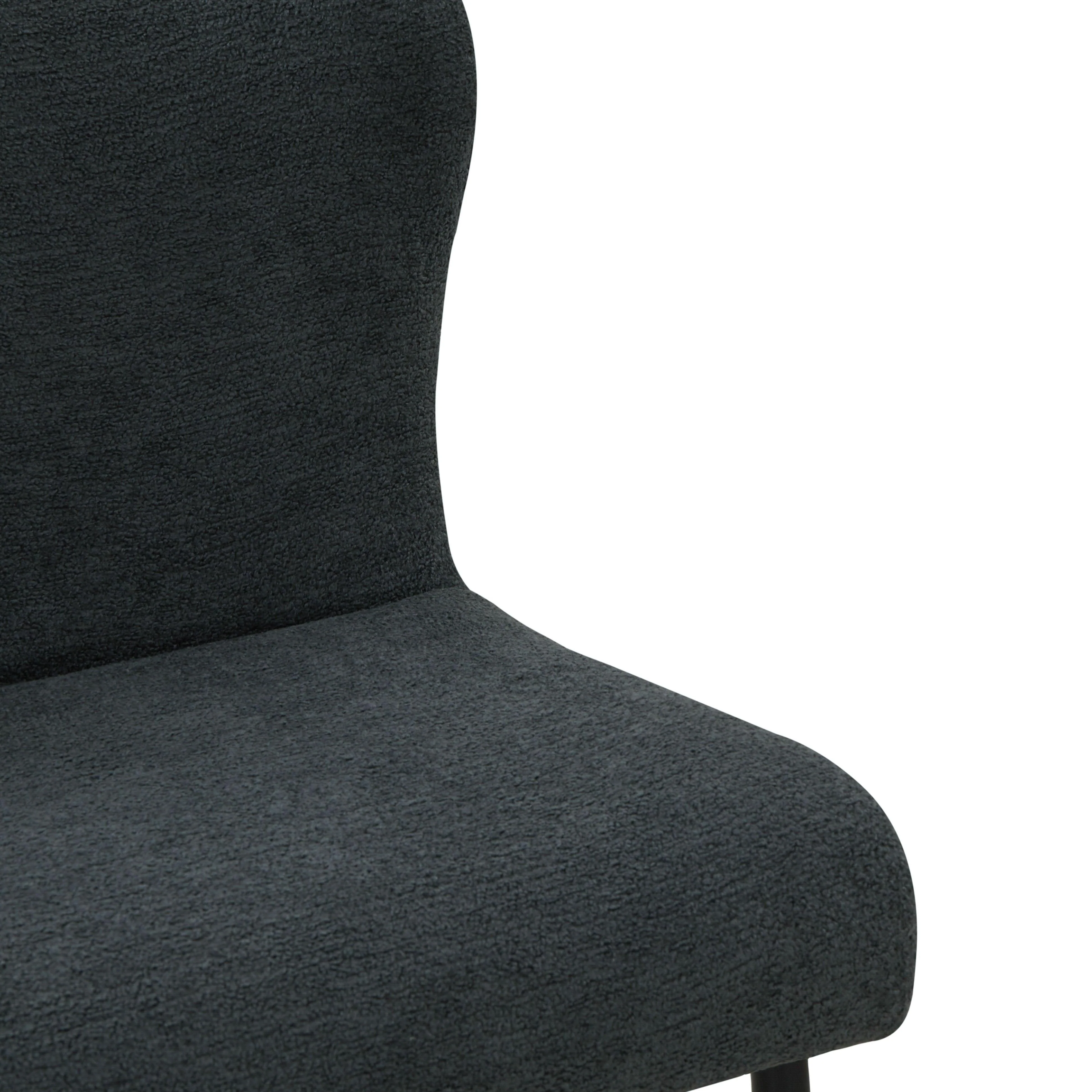 Katlynn Boucle And Metal Legs Dining Chair - Image 5