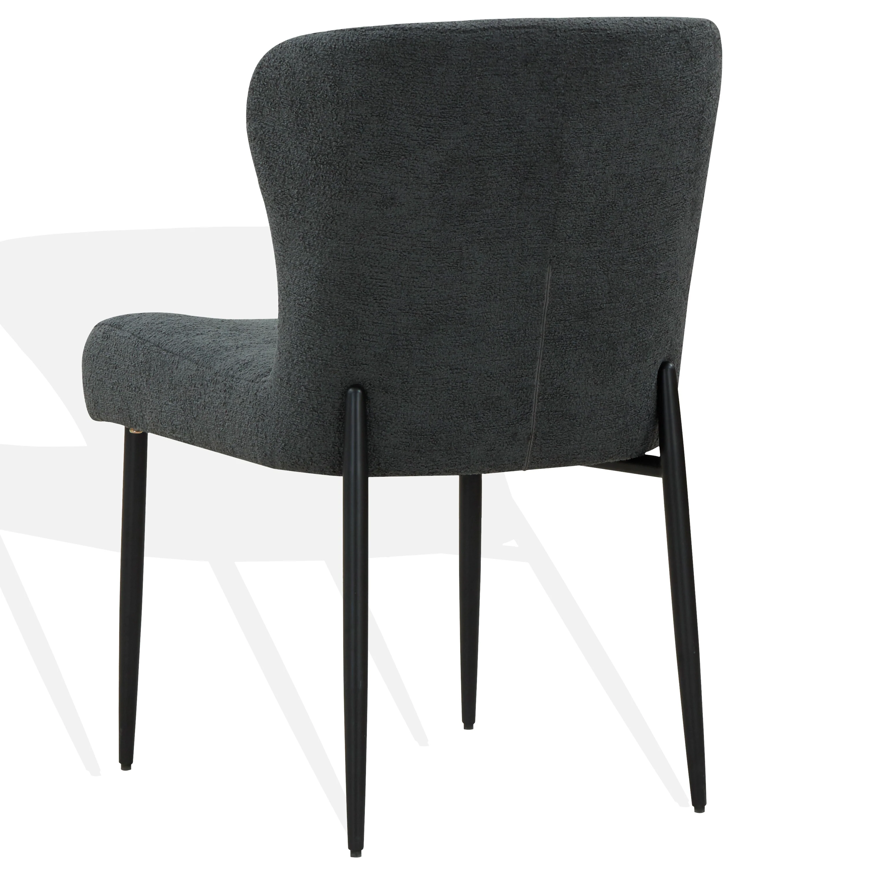 Katlynn Boucle And Metal Legs Dining Chair - Image 3