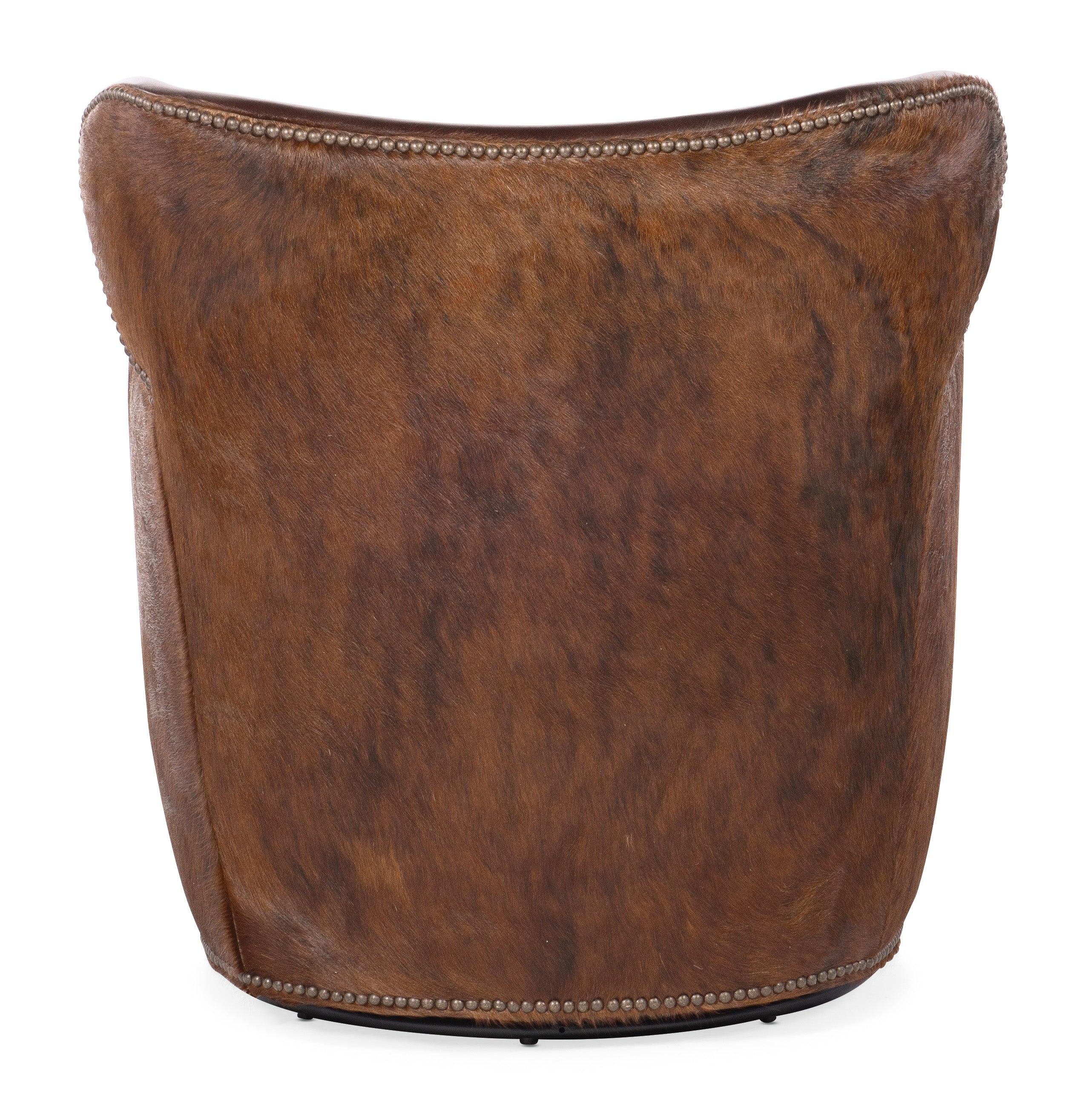 Kato Leather Swivel Chair with Dark HOH - Image 2