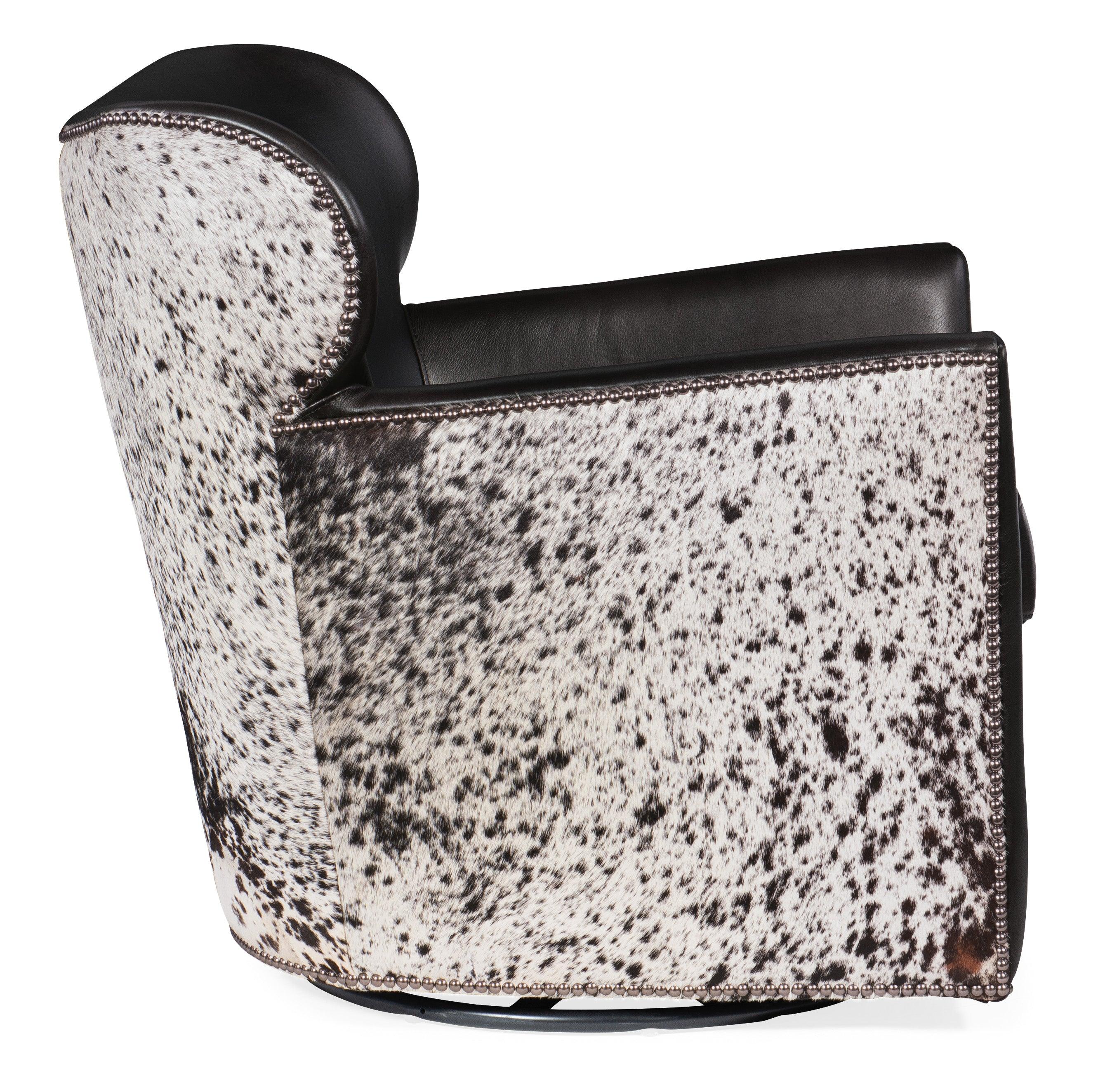 Kato Leather Swivel Chair with Salt Pepper HOH - Image 3