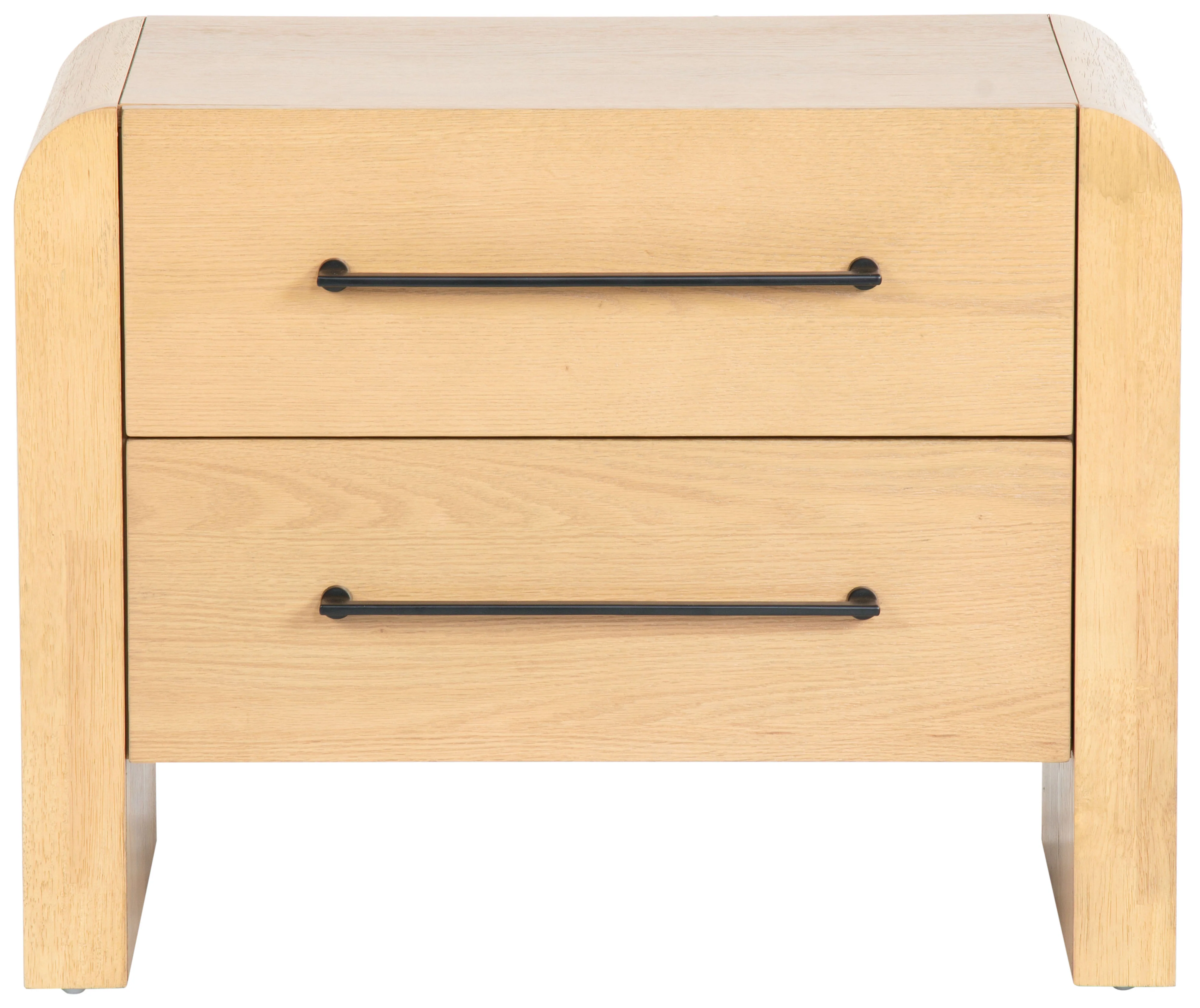 Katrina Wood 2 Drawer Nightstand
