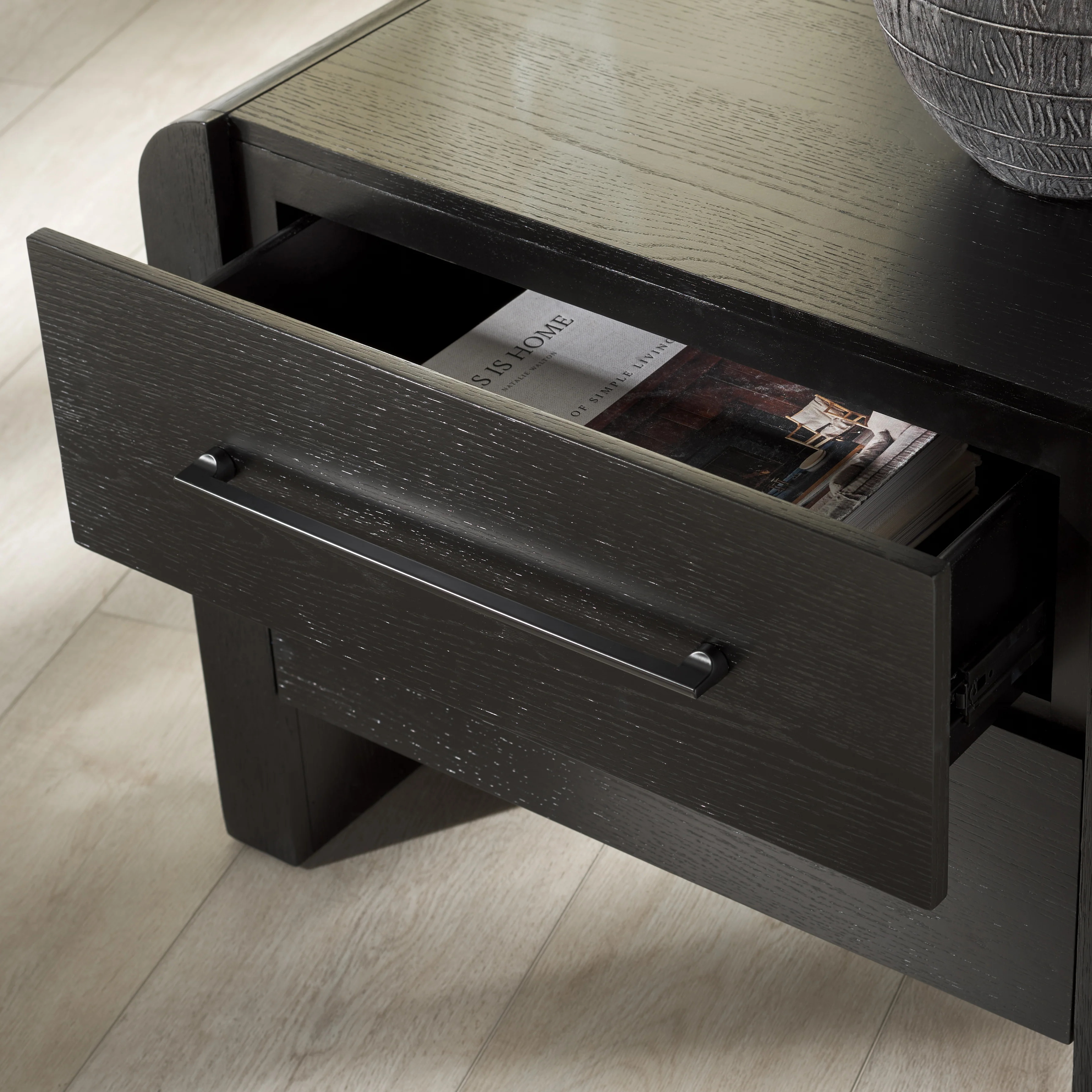 Katrina Wood 2 Drawer Nightstand - Image 4