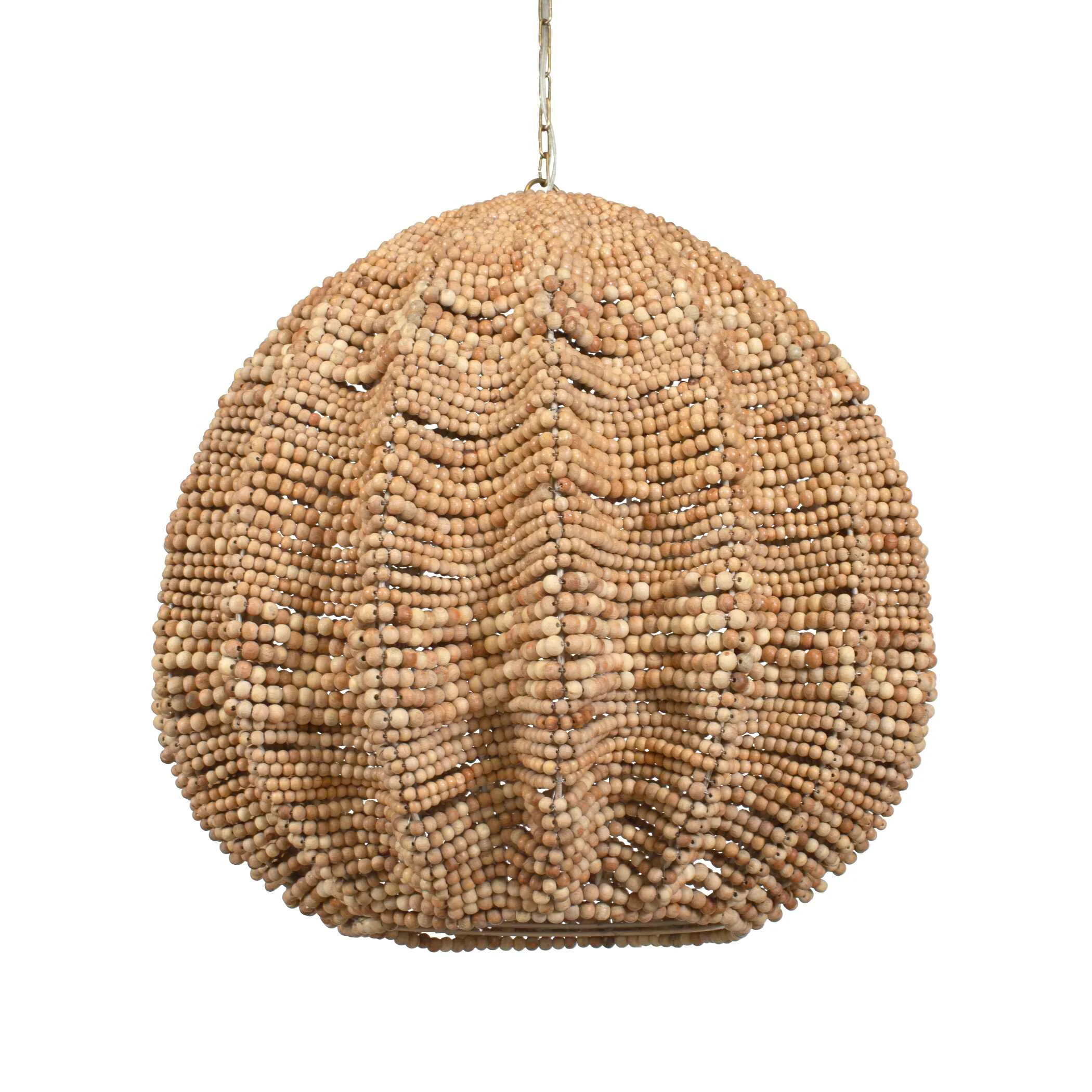Kauri 5 Light Wooden Bead Pendant - Image 3