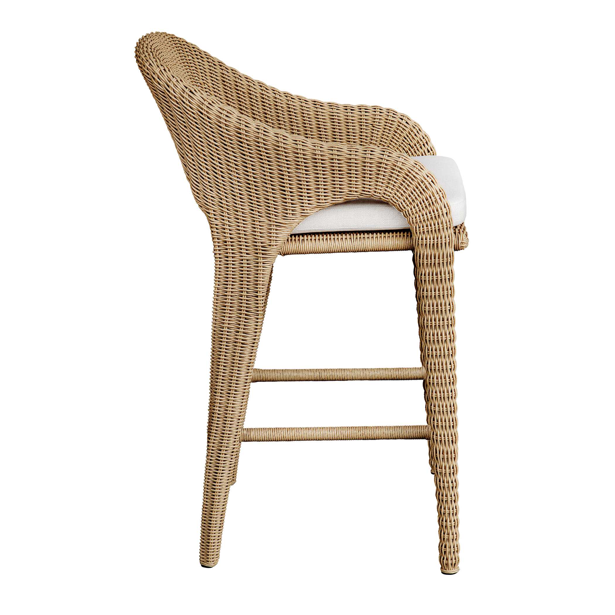 Kavali Outdoor Wicker Barstool - Image 6