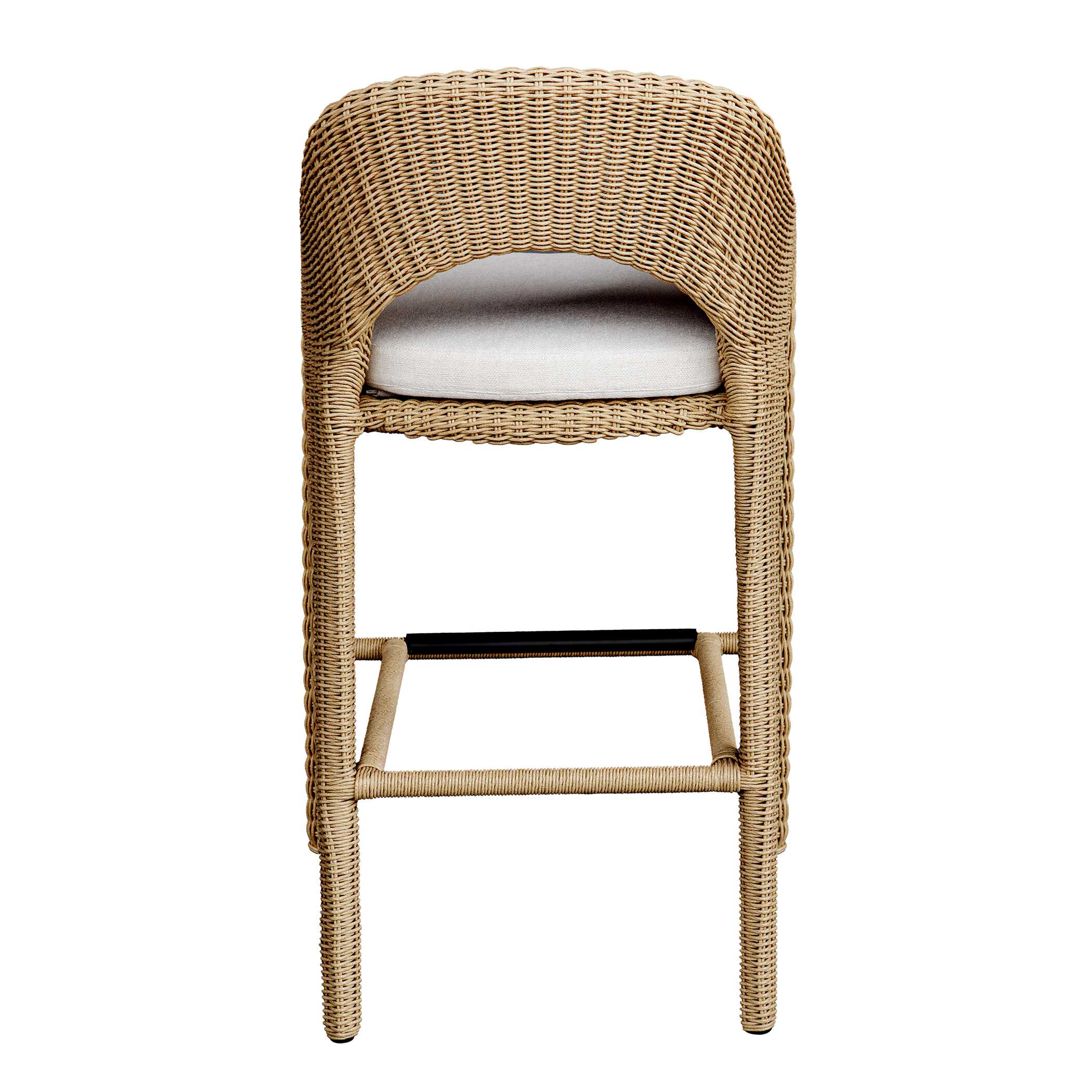 Kavali Outdoor Wicker Barstool - Image 7