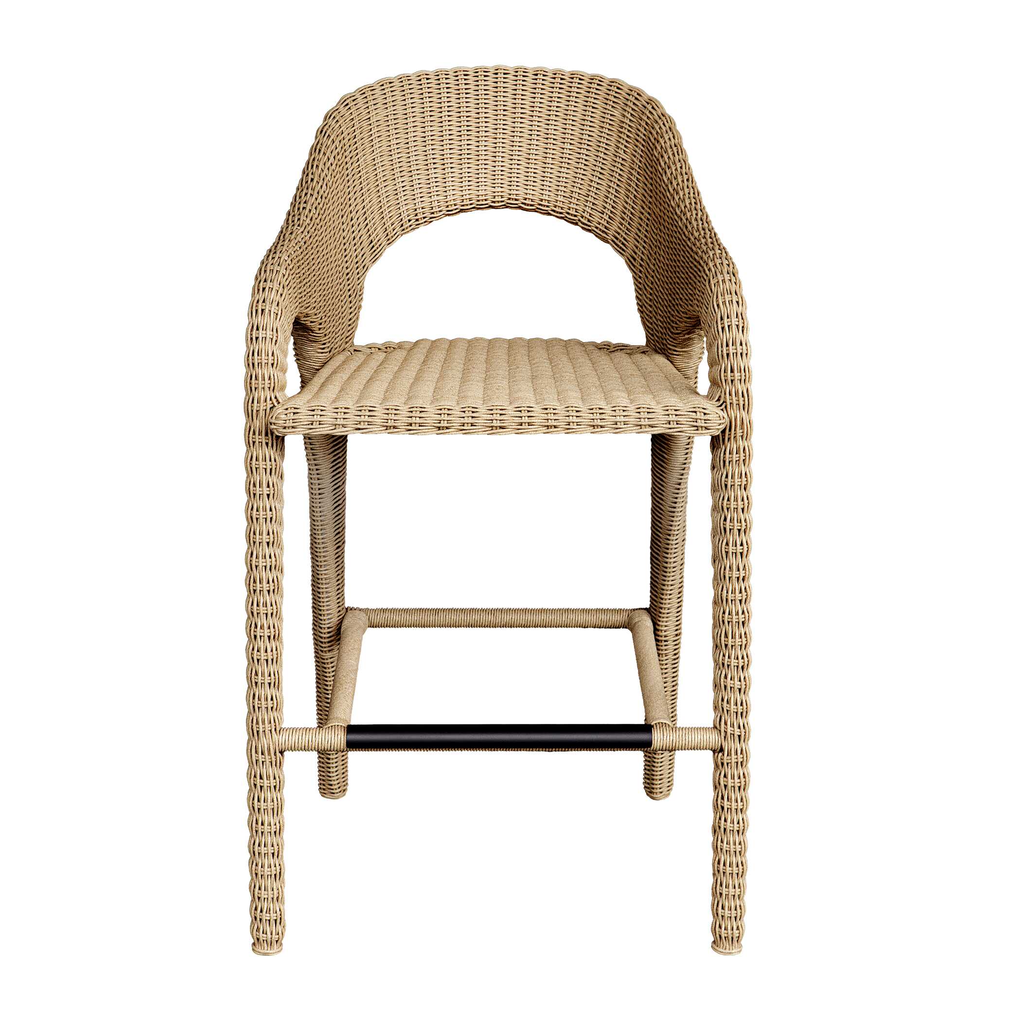 Kavali Outdoor Wicker Barstool - Image 9