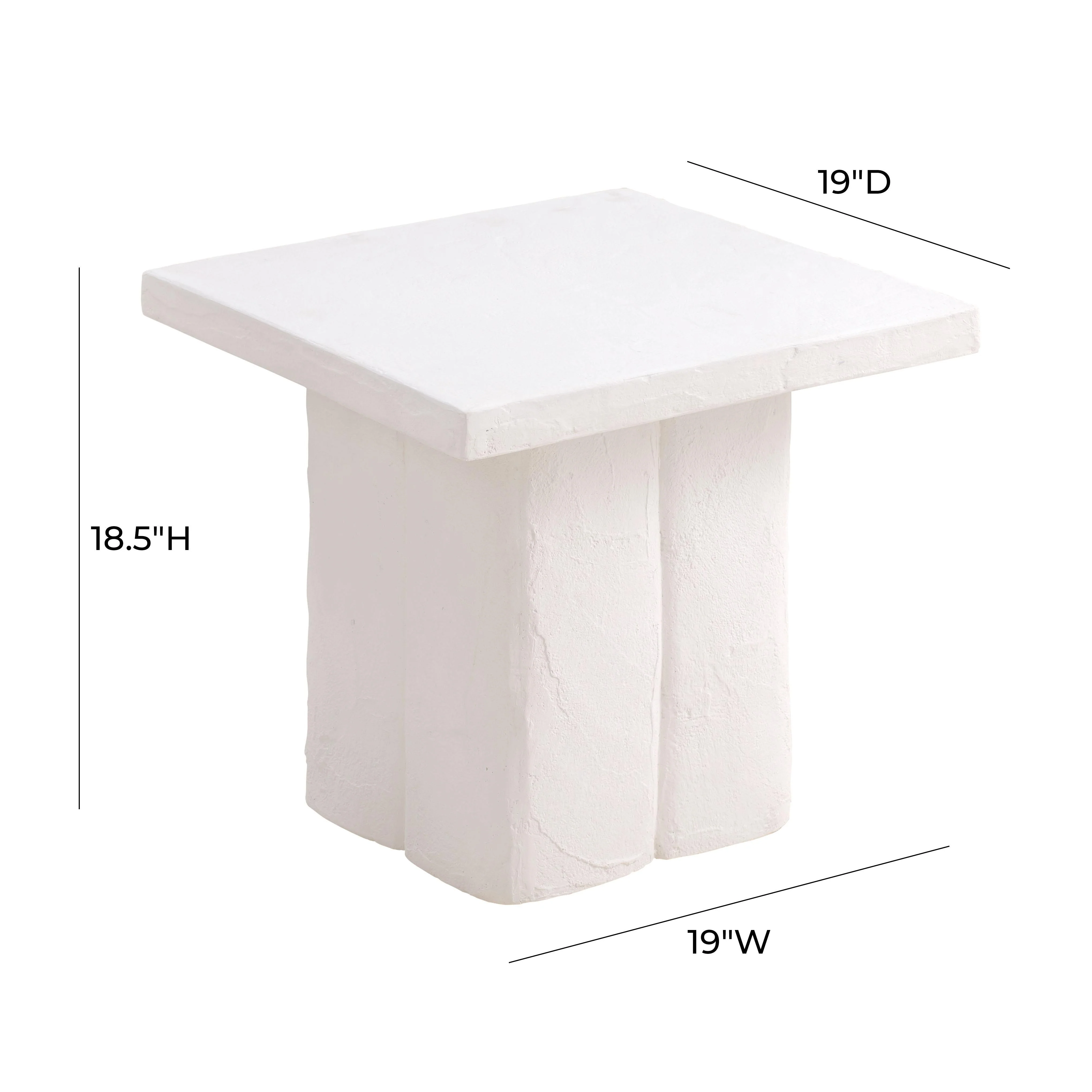 Kayla White Concrete Side Table - Image 6